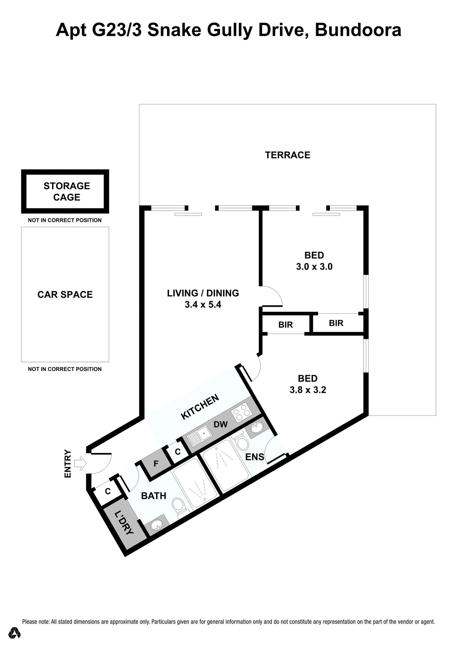 Floorplan of Homely apartment listing, 23/3 Snake Gully Drive, Bundoora VIC 3083
