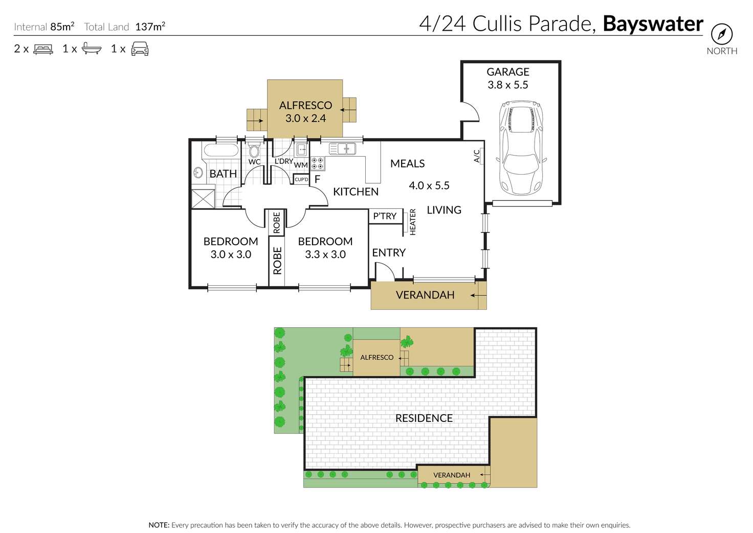 Floorplan of Homely unit listing, 4/24 Cullis Parade, Bayswater VIC 3153