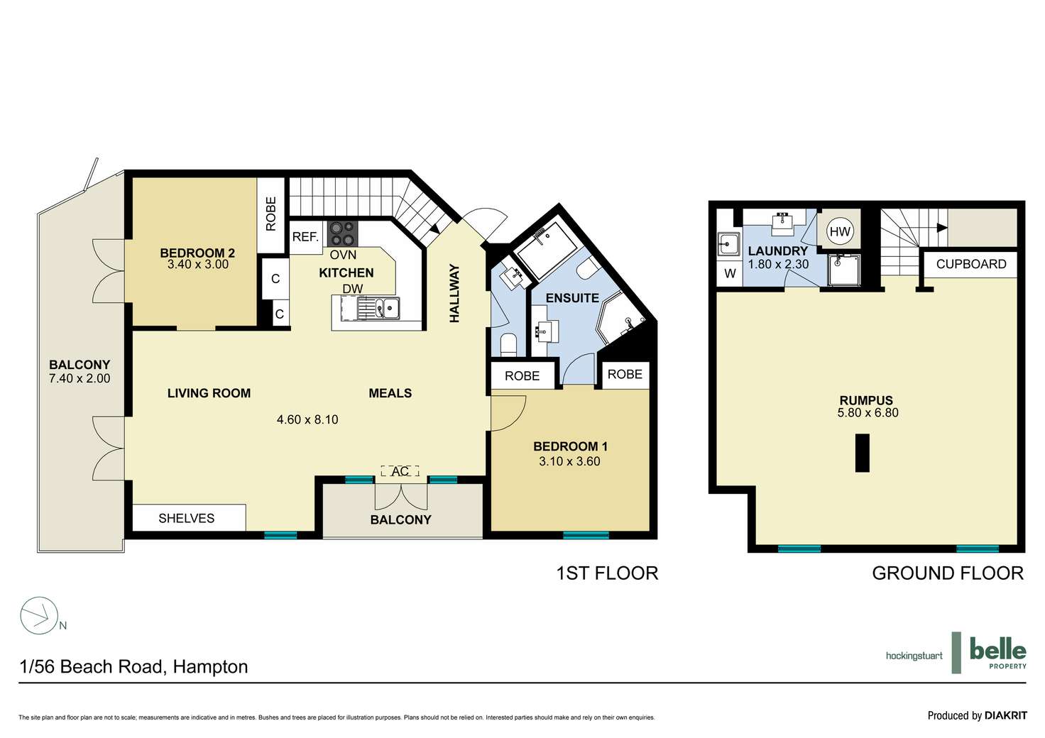 Floorplan of Homely apartment listing, 1/56 Beach Road, Hampton VIC 3188