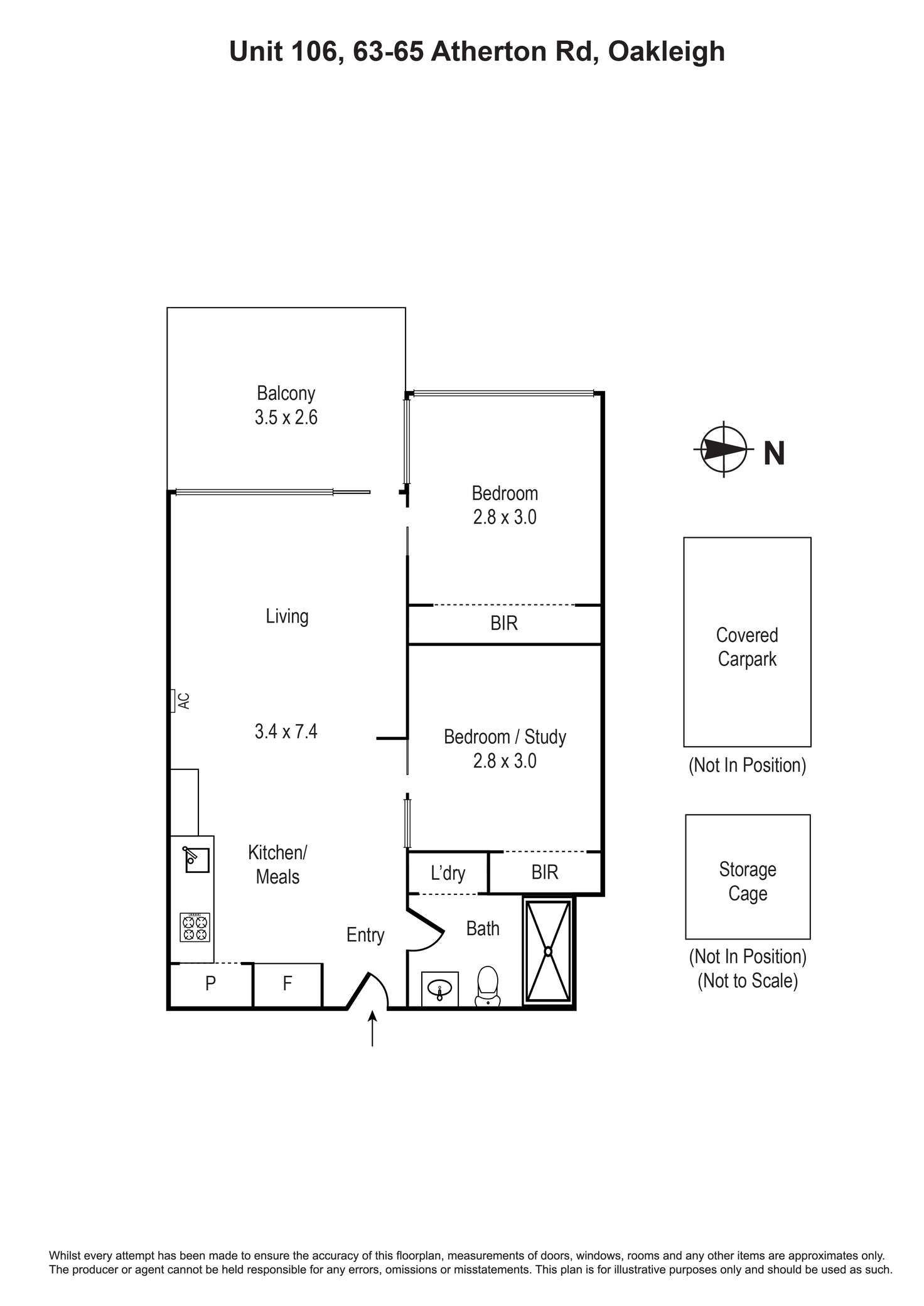 Floorplan of Homely apartment listing, 106/63-65 Atherton Road, Oakleigh VIC 3166