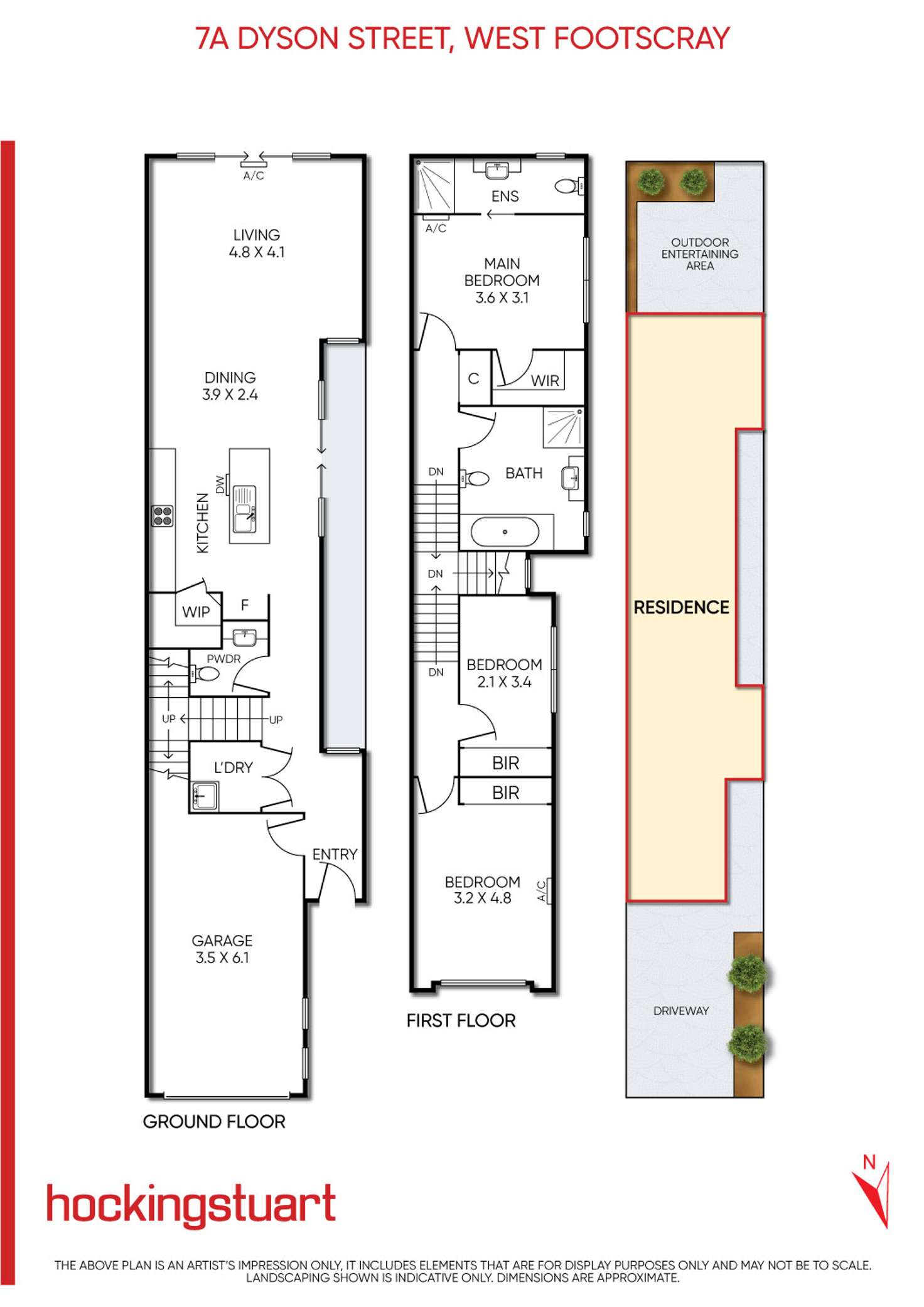 Floorplan of Homely townhouse listing, 7b Dyson Street, West Footscray VIC 3012