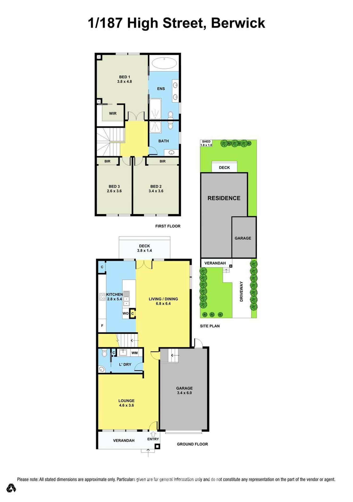 Floorplan of Homely townhouse listing, 1/187 High Street, Berwick VIC 3806