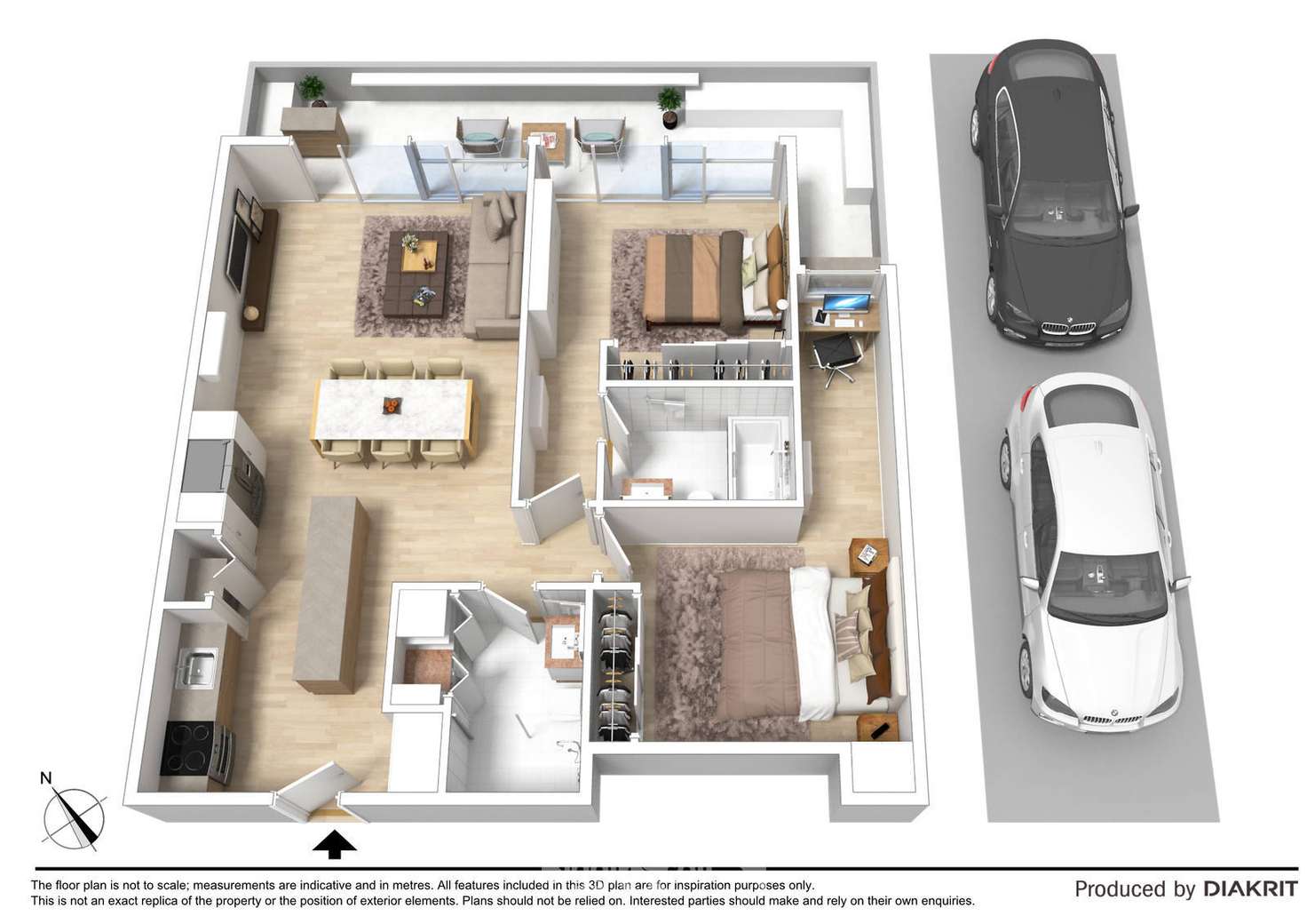 Floorplan of Homely apartment listing, 308/63 Acland Street, St Kilda VIC 3182
