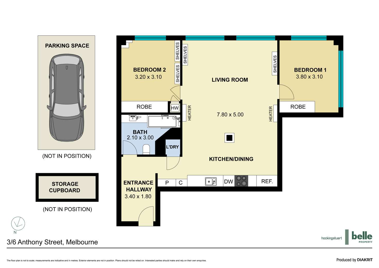 Floorplan of Homely apartment listing, 3/6 Anthony Street, Melbourne VIC 3000