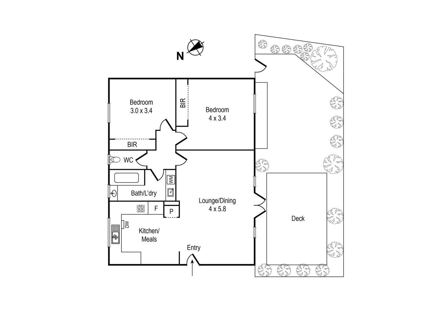 Floorplan of Homely unit listing, 4/38-40 Rennison Street, Parkdale VIC 3195