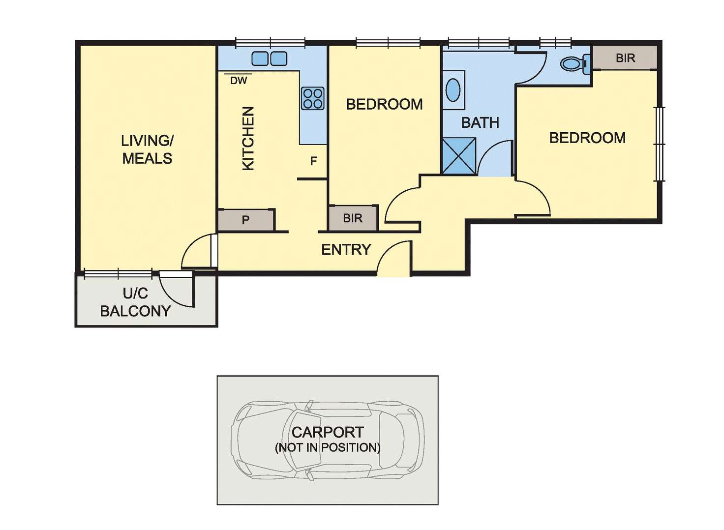 Floorplan of Homely apartment listing, 1/12 Roseberry Grove, Glen Huntly VIC 3163