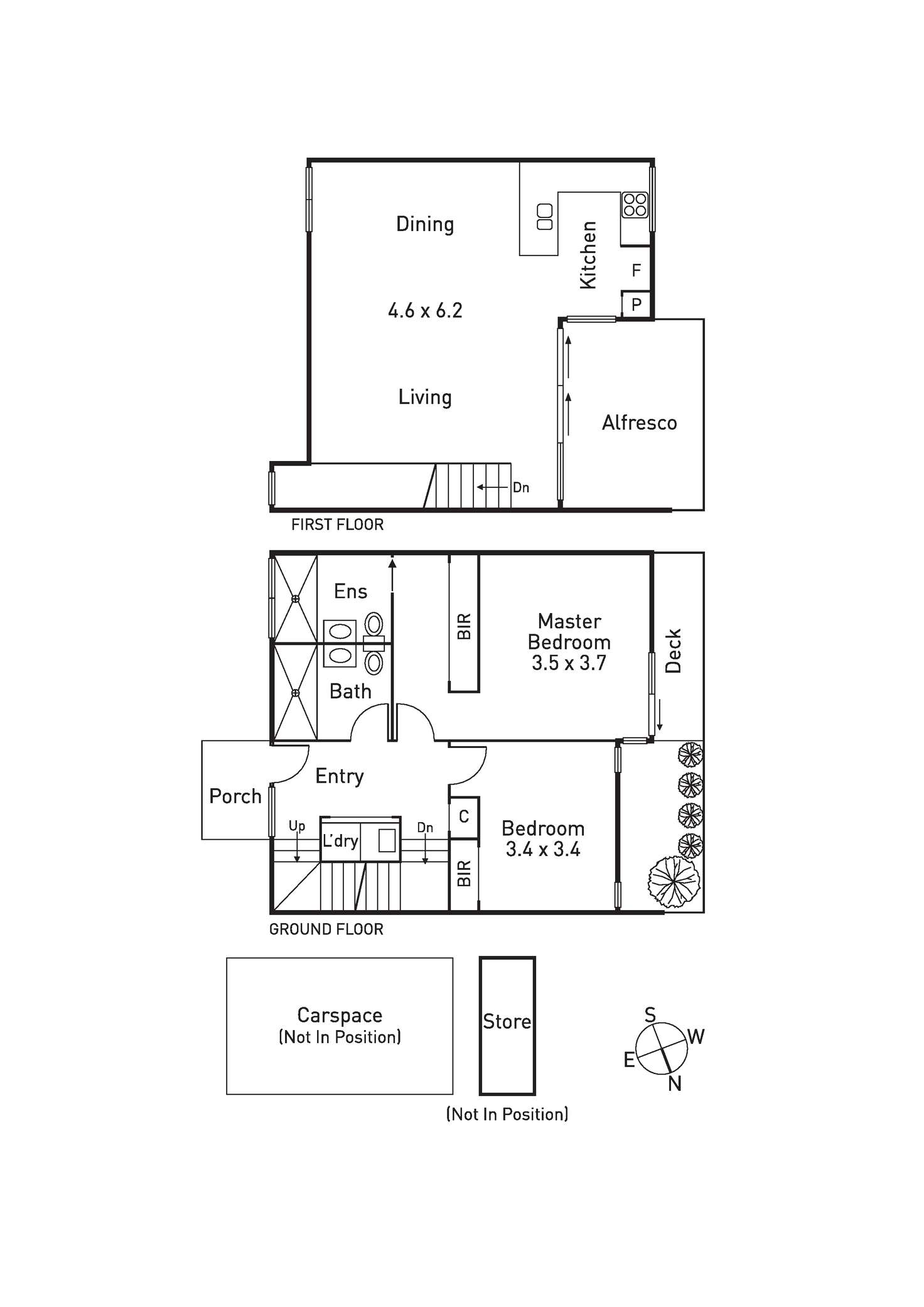Floorplan of Homely townhouse listing, 2/11 Summers Street, Prahran VIC 3181