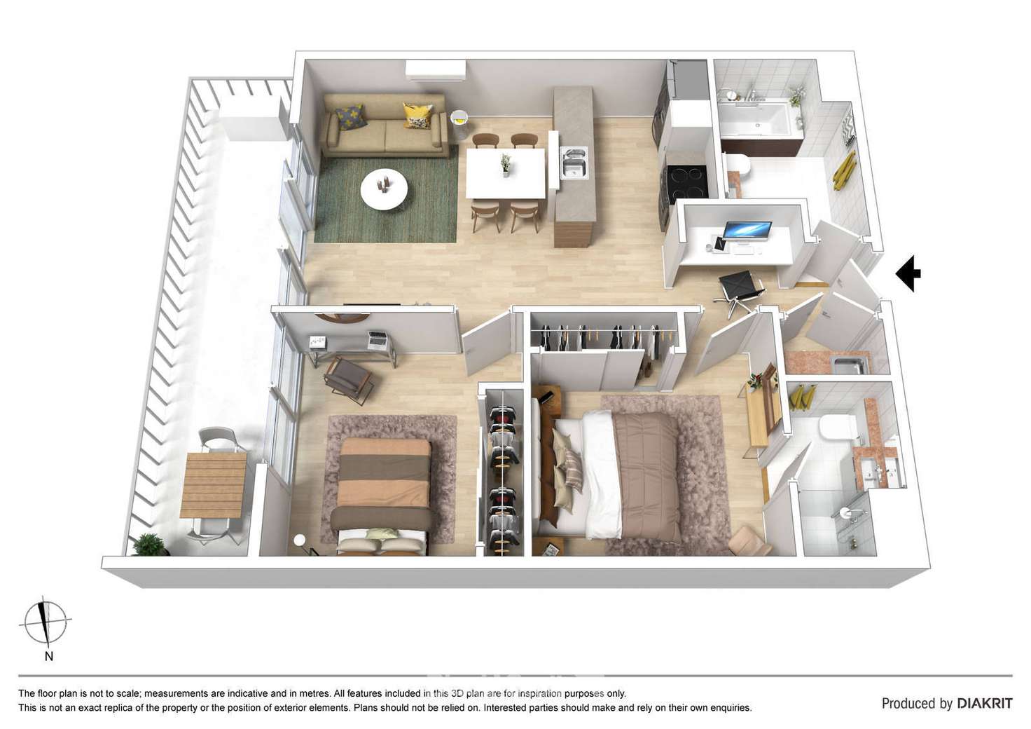 Floorplan of Homely apartment listing, 610/15 Clifton Street, Prahran VIC 3181