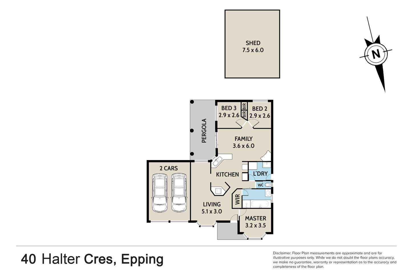 Floorplan of Homely house listing, 40 Halter Crescent, Epping VIC 3076