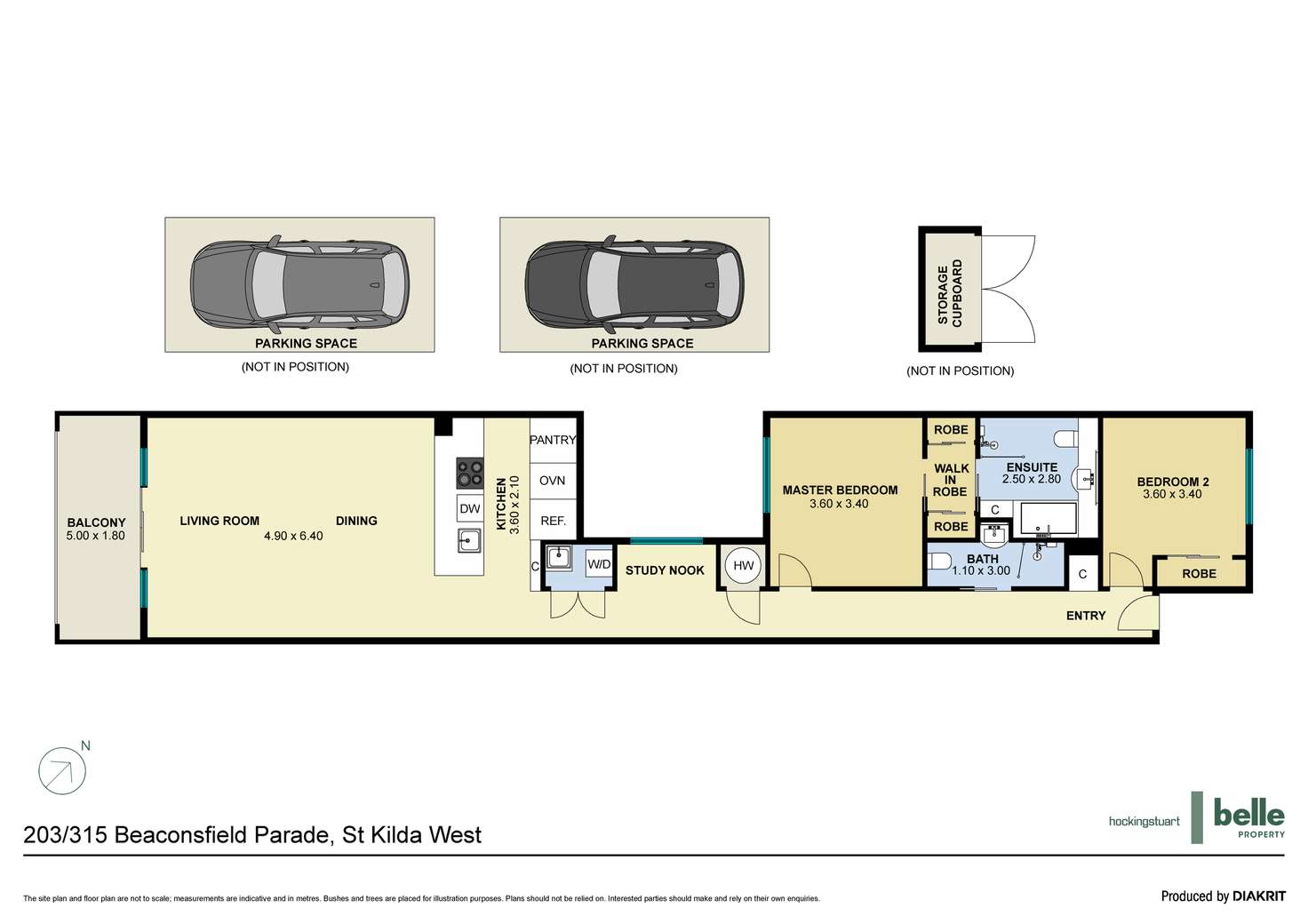 Floorplan of Homely apartment listing, 203/315 Beaconsfield Parade, St Kilda West VIC 3182