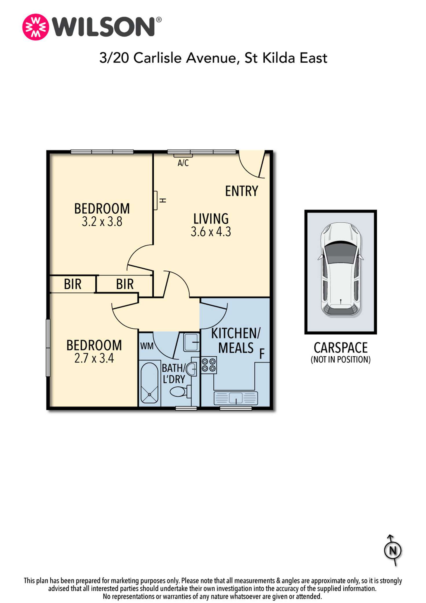 Floorplan of Homely apartment listing, 3/20 Carlisle Avenue, St Kilda East VIC 3183