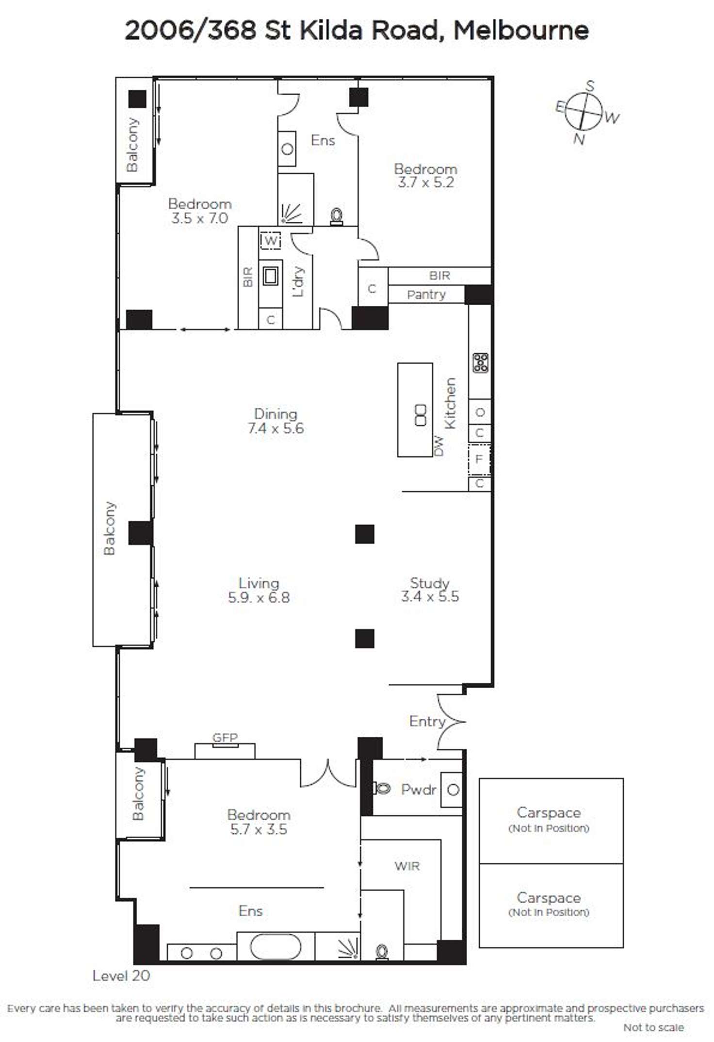 Floorplan of Homely apartment listing, 2006/368 St Kilda Road, Melbourne VIC 3004