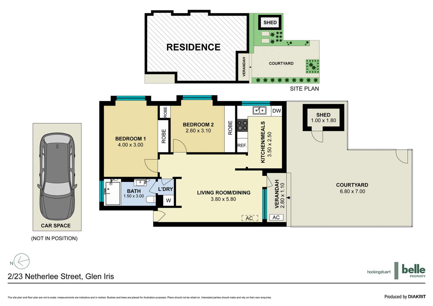 Floorplan of Homely apartment listing, 2/23 Netherlee Street, Glen Iris VIC 3146