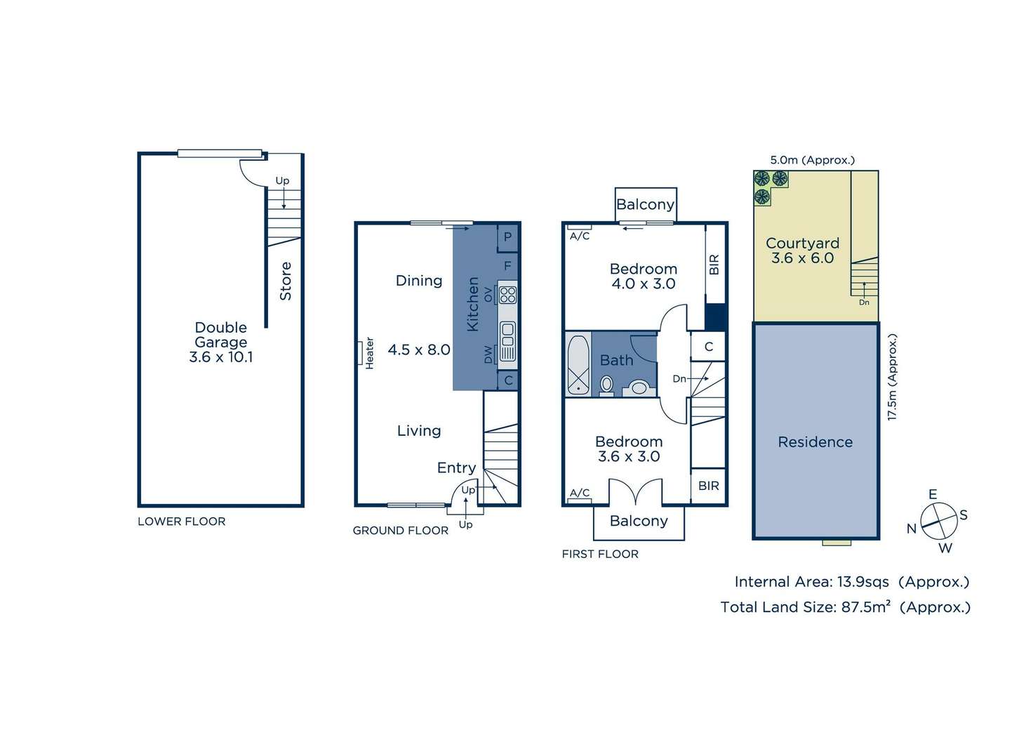 Floorplan of Homely townhouse listing, 9 Leaf Court, Clayton VIC 3168