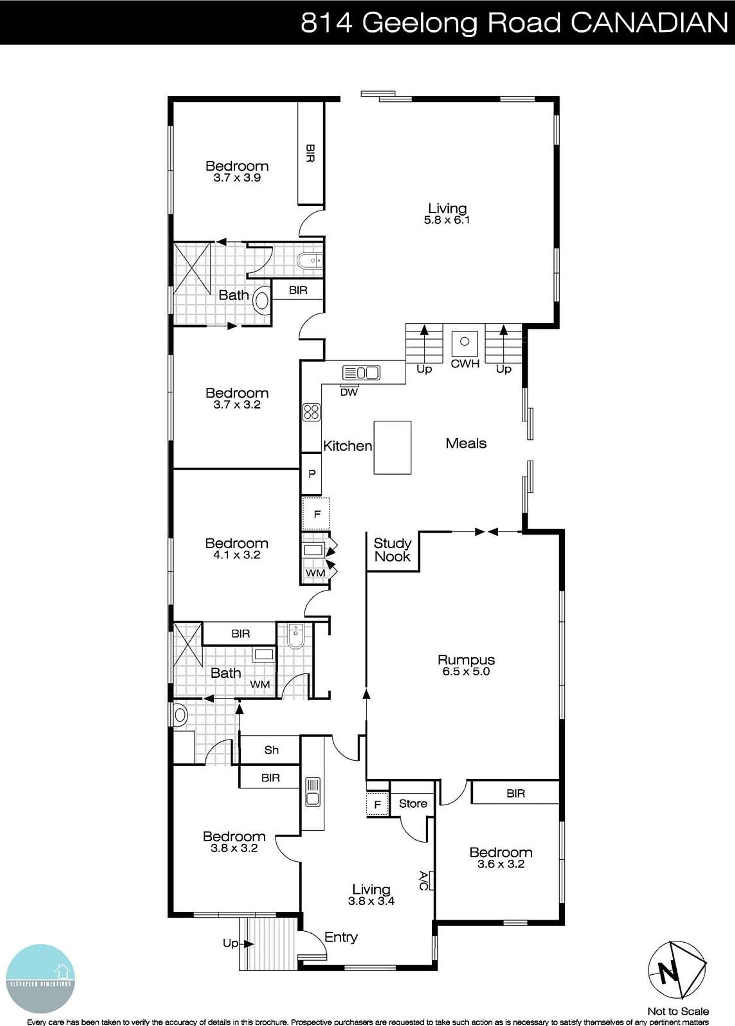 Floorplan of Homely house listing, 814 Geelong Road, Canadian VIC 3350