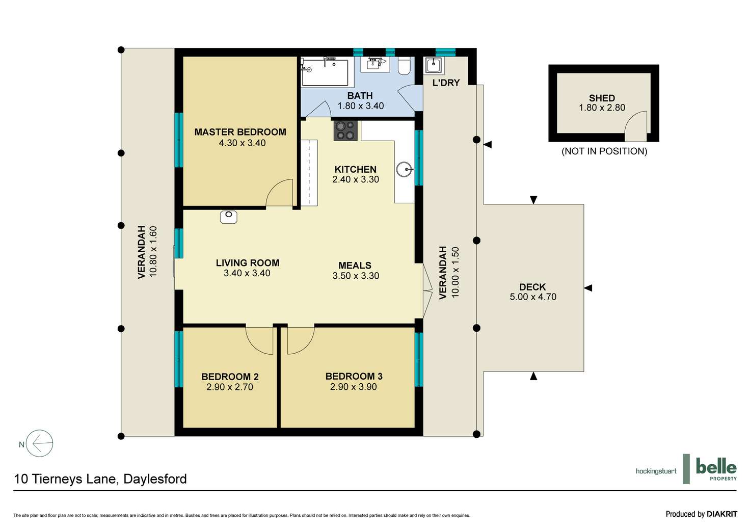 Floorplan of Homely house listing, 10 Tierneys Lane, Daylesford VIC 3460