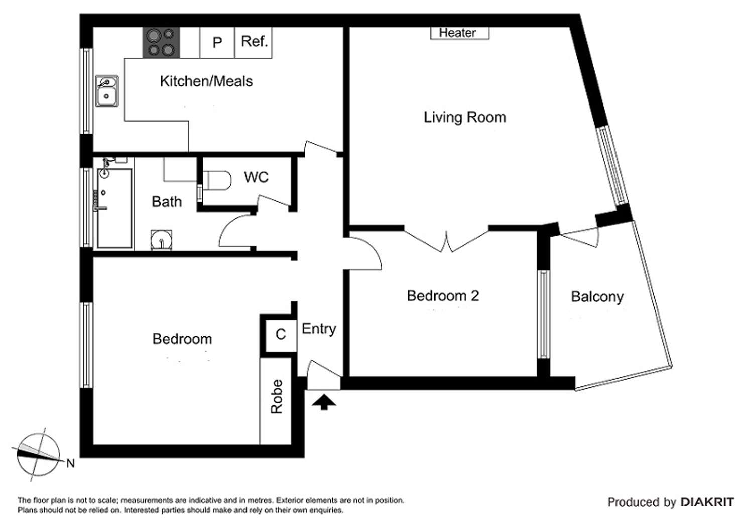 Floorplan of Homely apartment listing, 2/12A Abeckett Street, Prahran VIC 3181