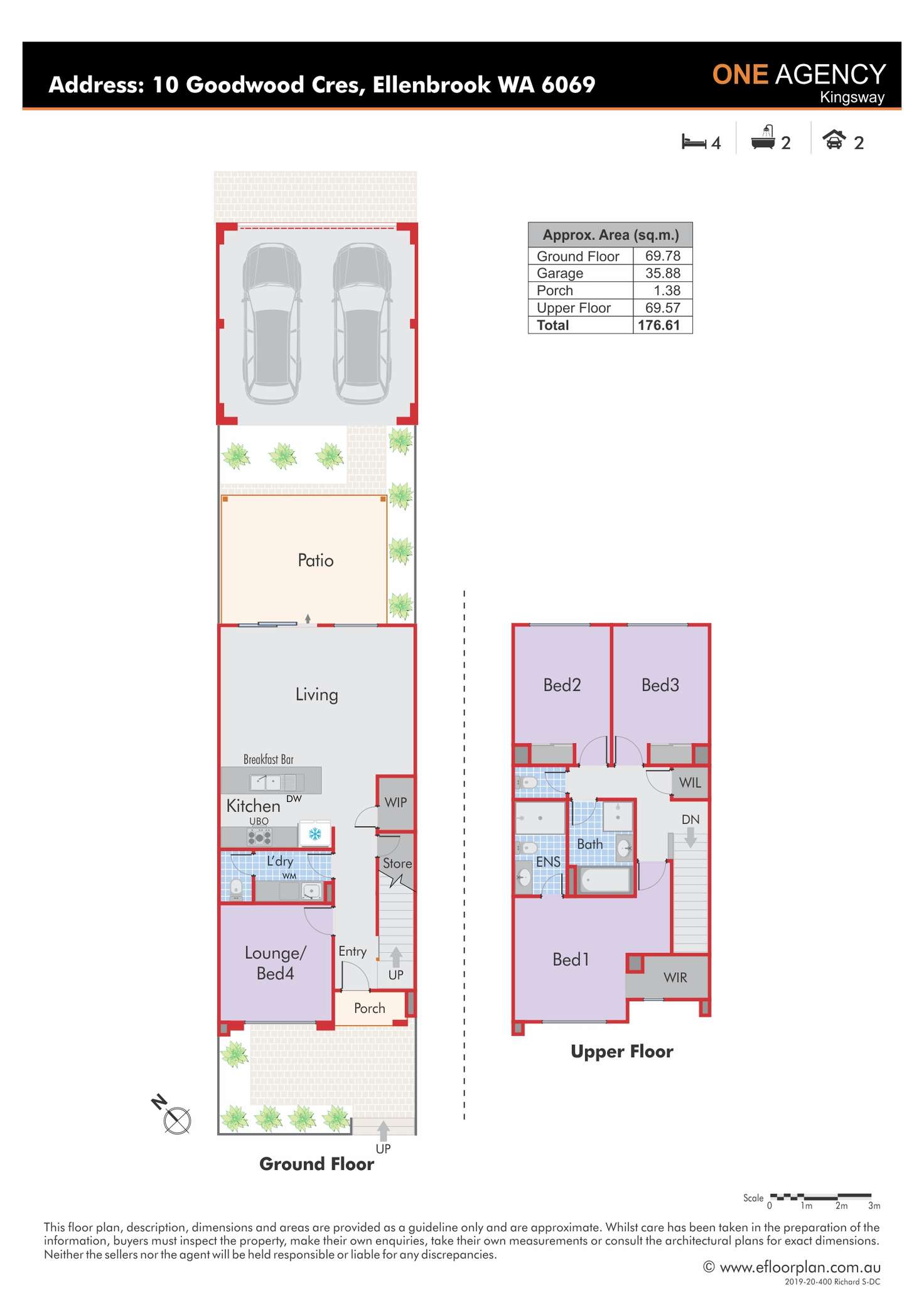 Floorplan of Homely house listing, 10 Goodwood Crescent, Ellenbrook WA 6069