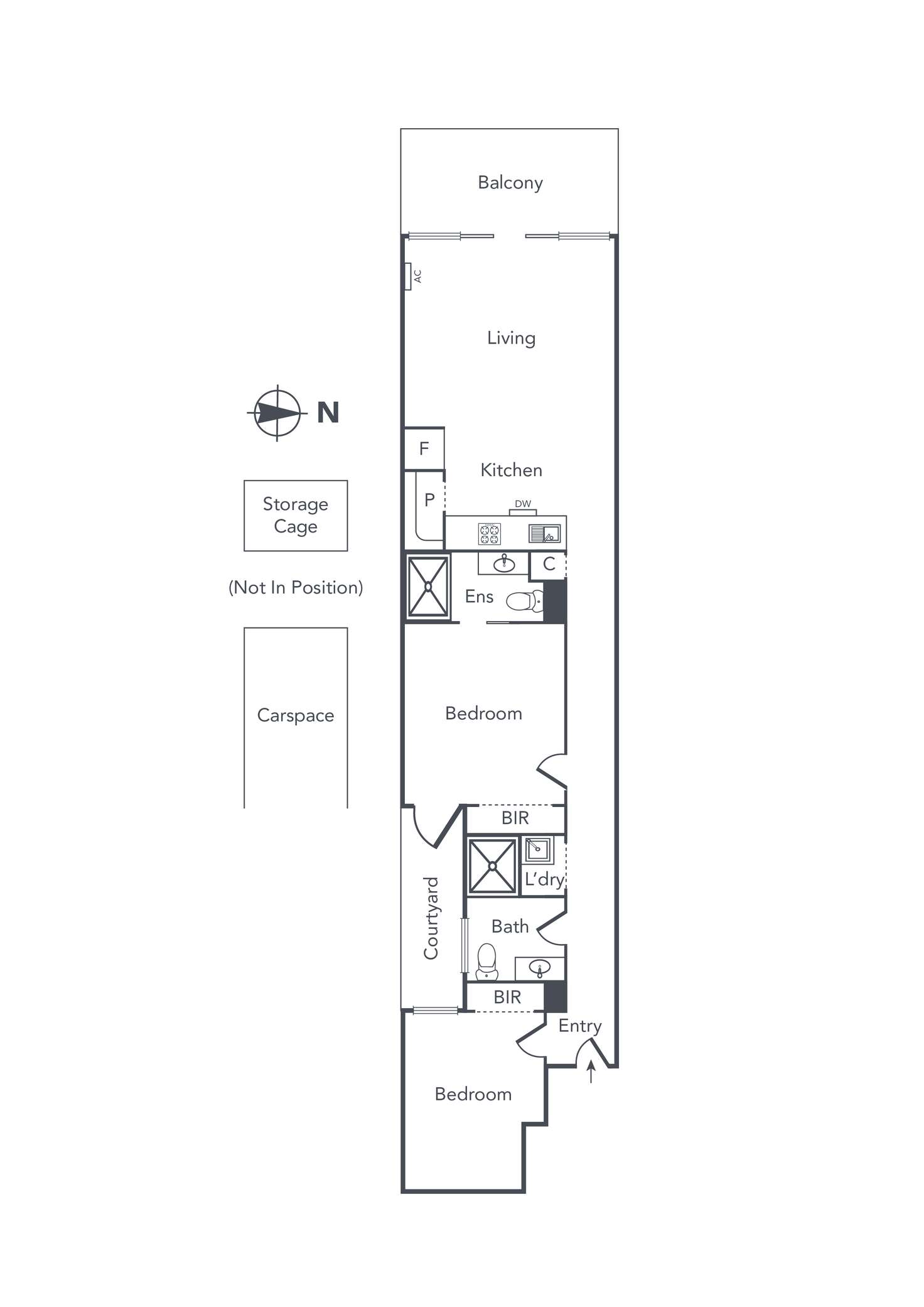 Floorplan of Homely apartment listing, 102/388 Hampton Street, Hampton VIC 3188