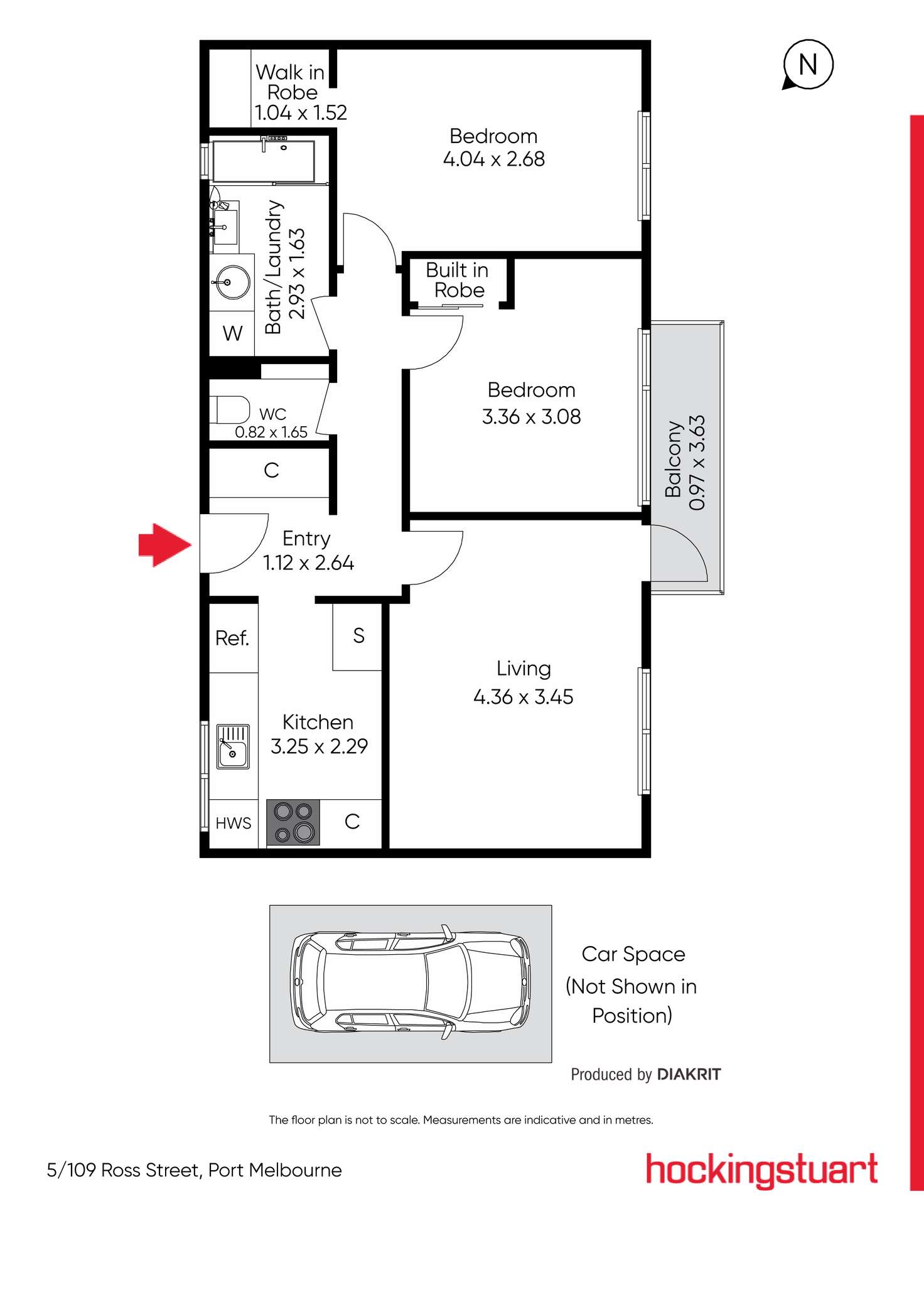 Floorplan of Homely apartment listing, 5/109 Ross Street, Port Melbourne VIC 3207