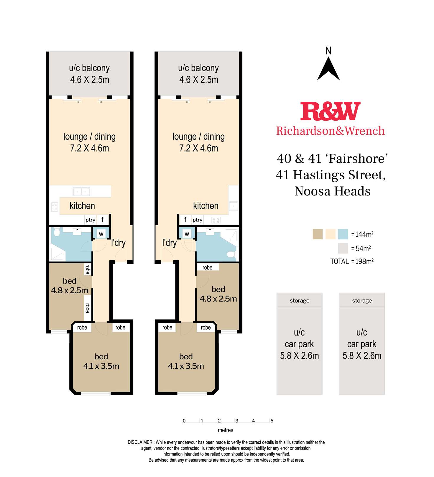 Floorplan of Homely apartment listing, 40 & 41/41 Hastings Street, Noosa Heads QLD 4567