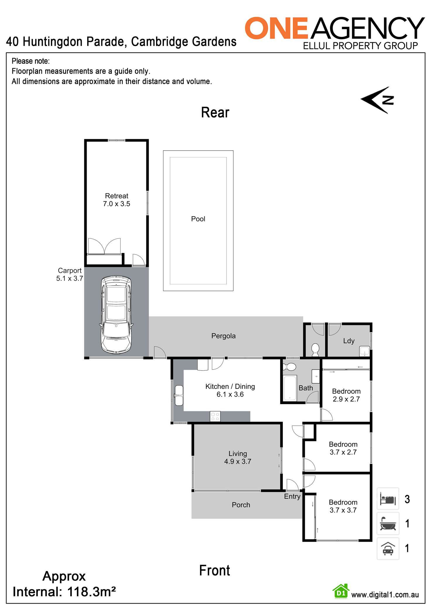 Floorplan of Homely house listing, 40 Huntingdon Parade, Cambridge Gardens NSW 2747