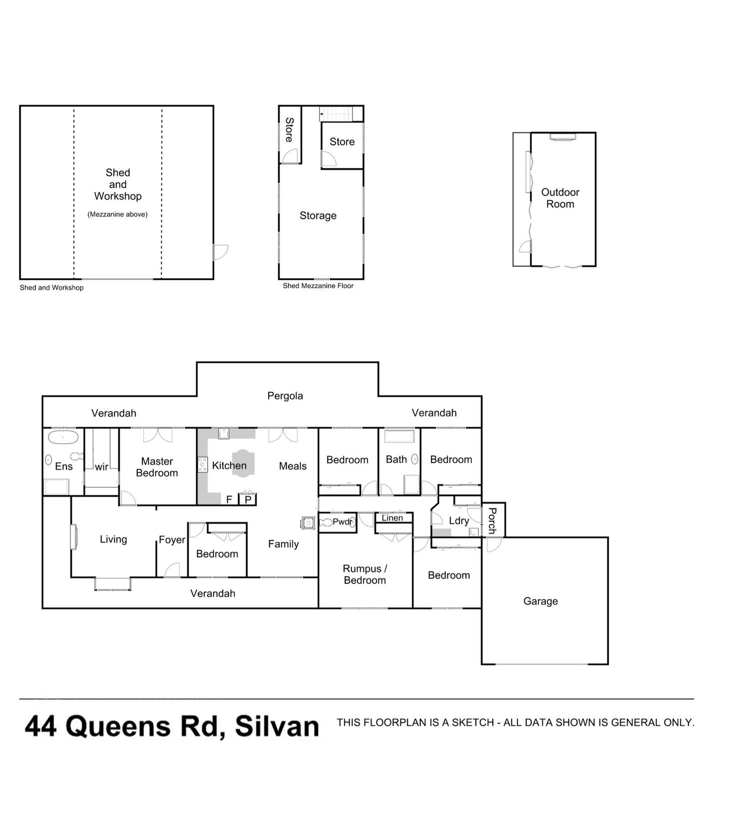 Floorplan of Homely house listing, 44 Queens Road, Silvan VIC 3795