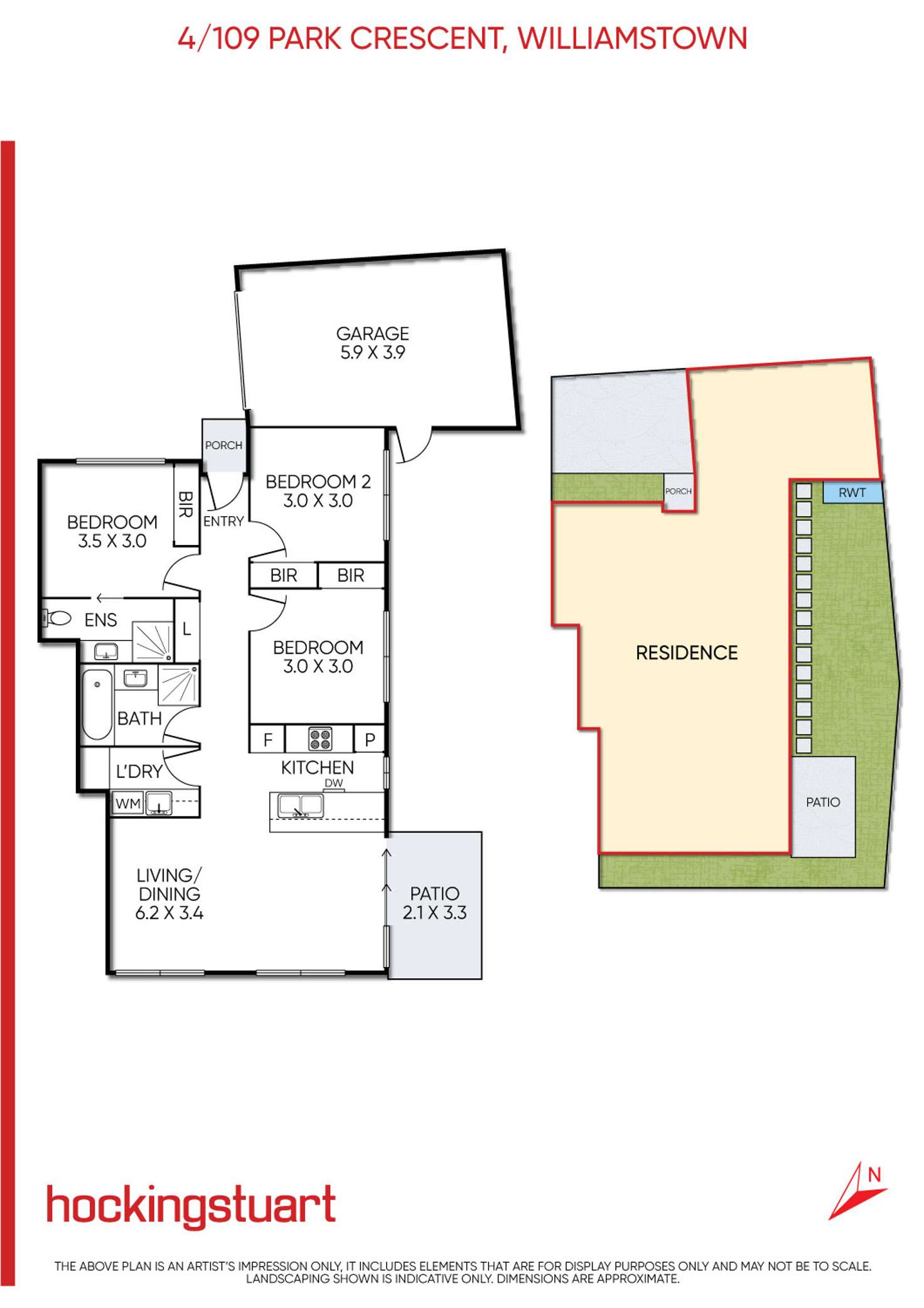 Floorplan of Homely unit listing, 4/109 Park Crescent, Williamstown North VIC 3016