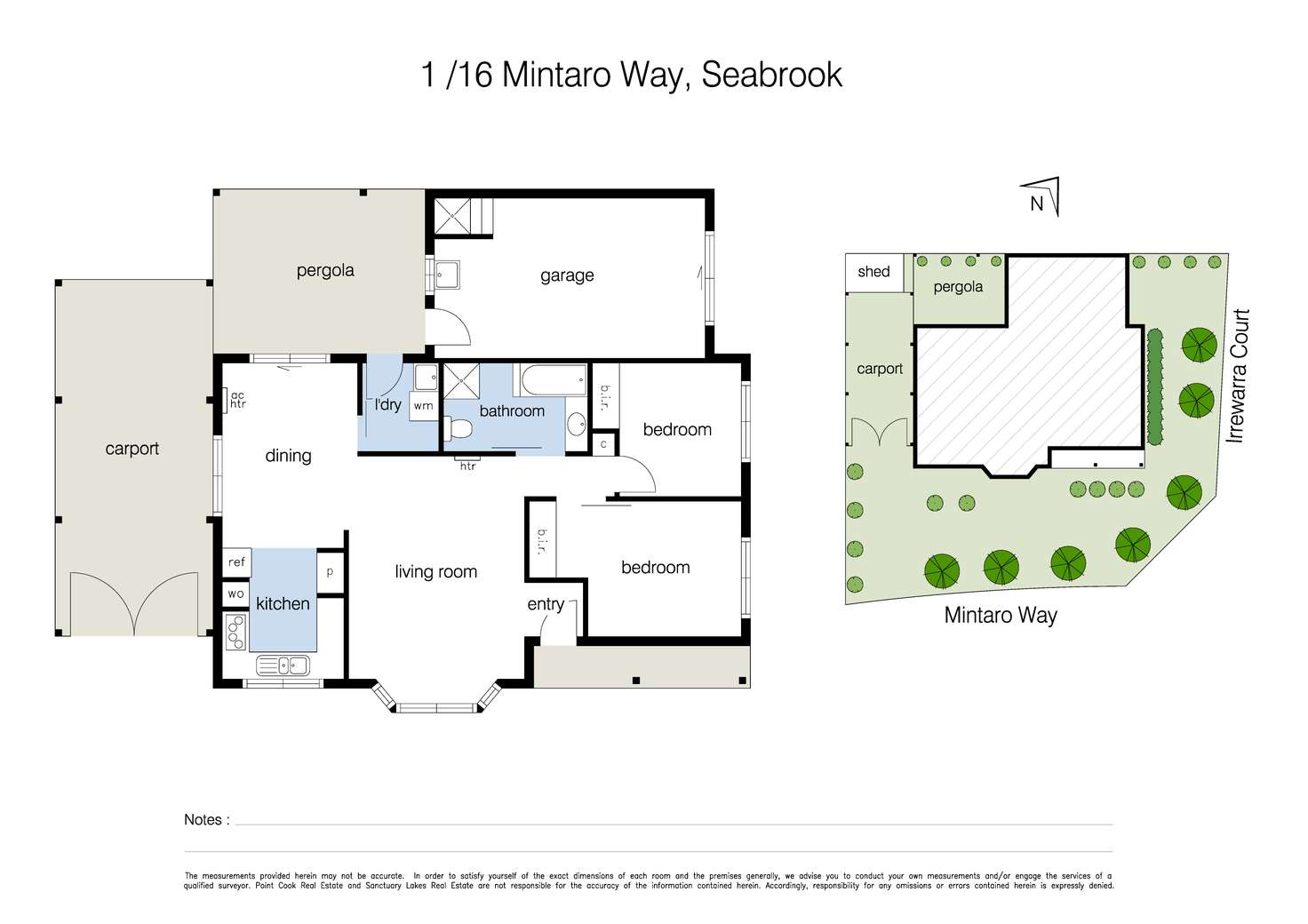 Floorplan of Homely unit listing, 1/16 Mintaro Way, Seabrook VIC 3028