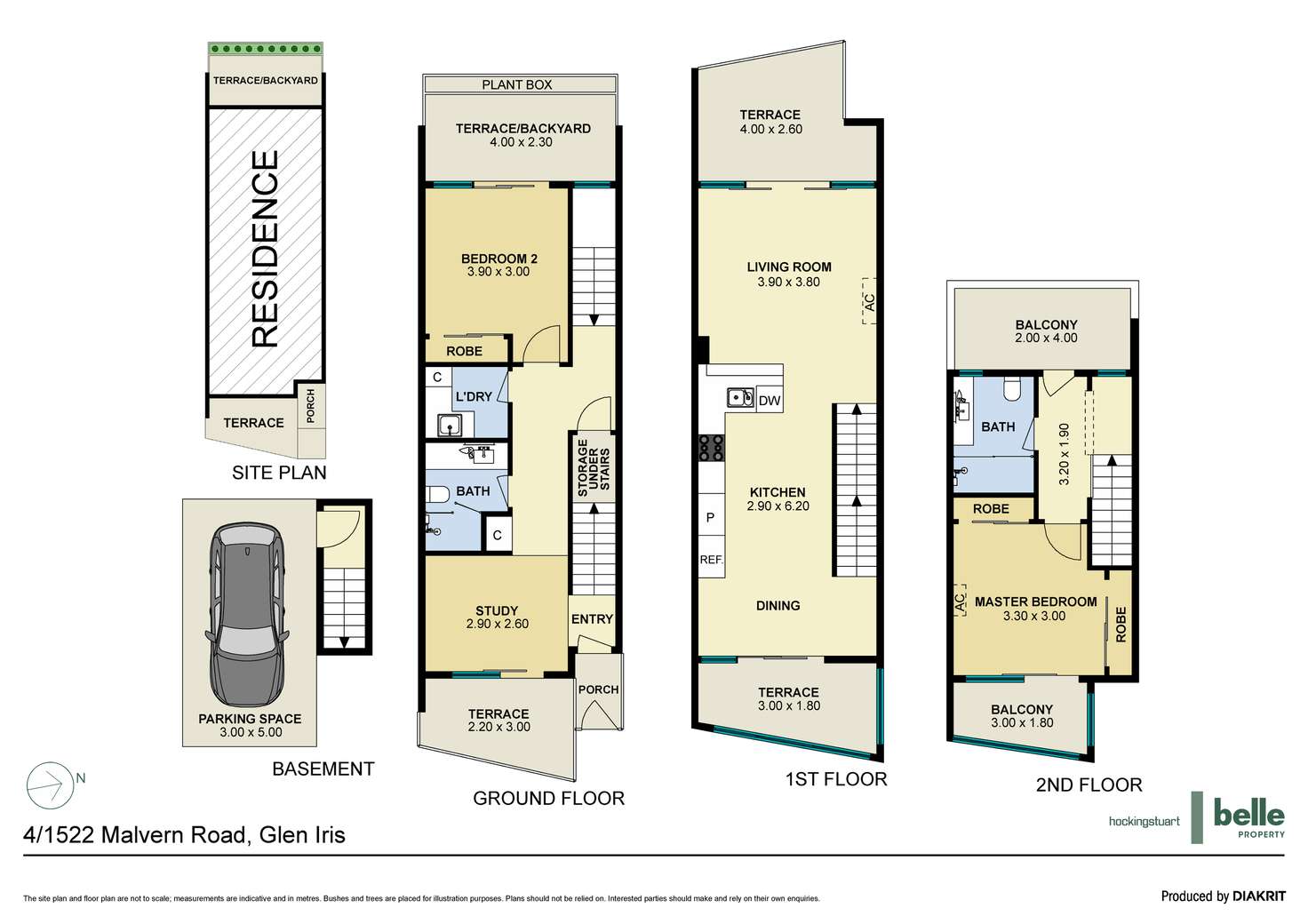 Floorplan of Homely townhouse listing, 4/1522 Malvern Road, Glen Iris VIC 3146