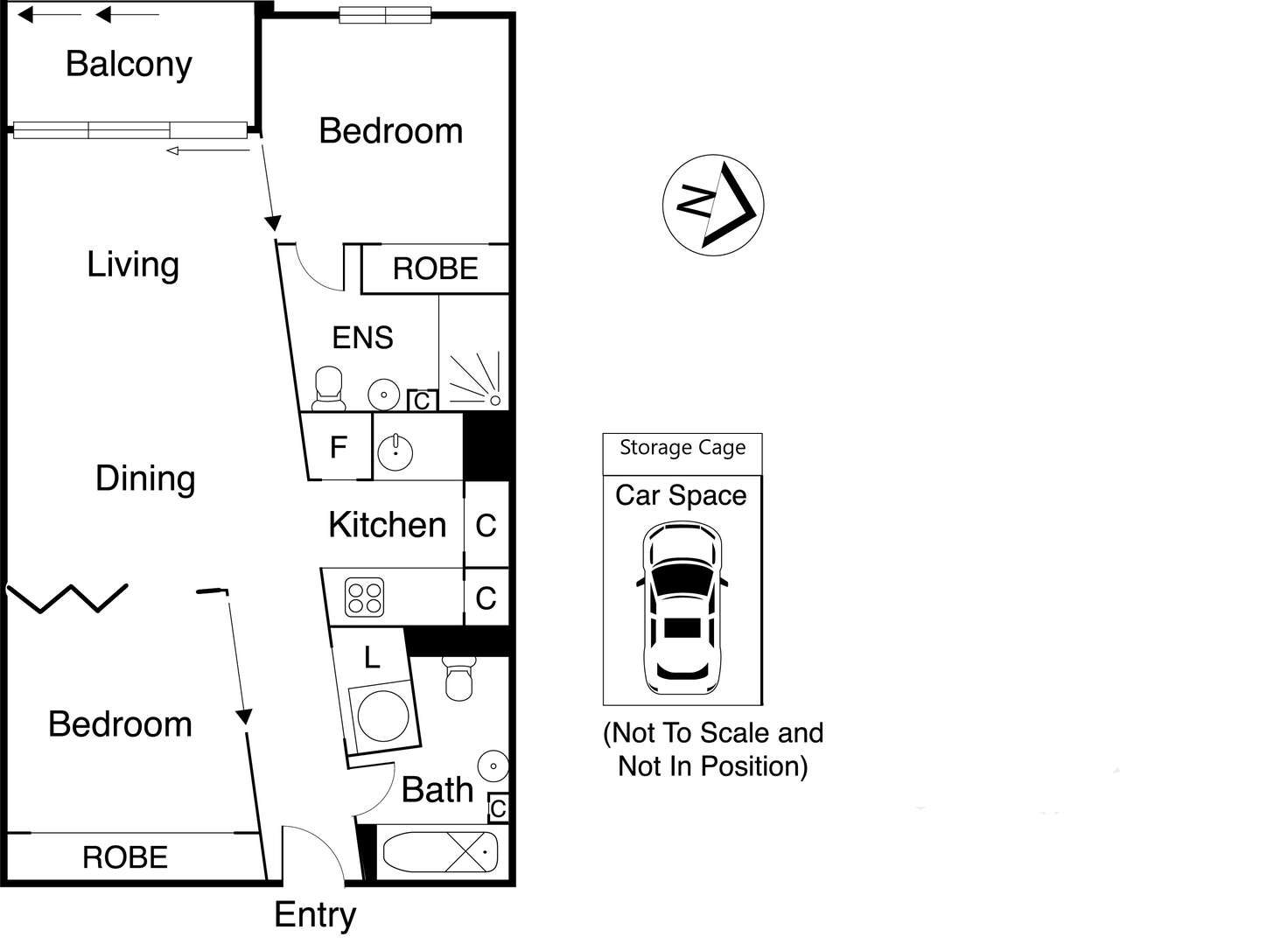 Floorplan of Homely apartment listing, 105/539 St Kilda Road, Melbourne VIC 3004