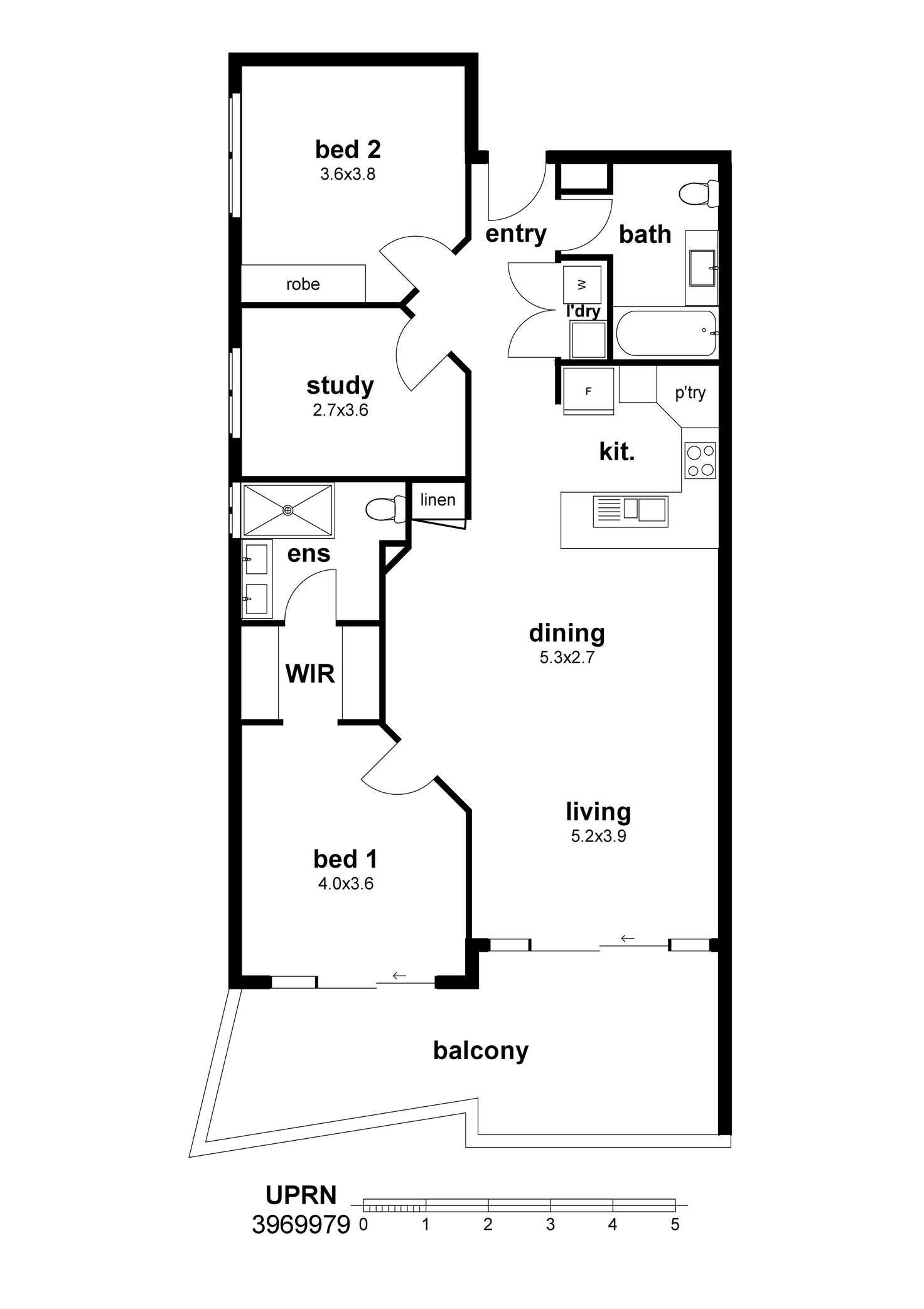 Floorplan of Homely unit listing, 5/6 Warrego Court, Larrakeyah NT 820
