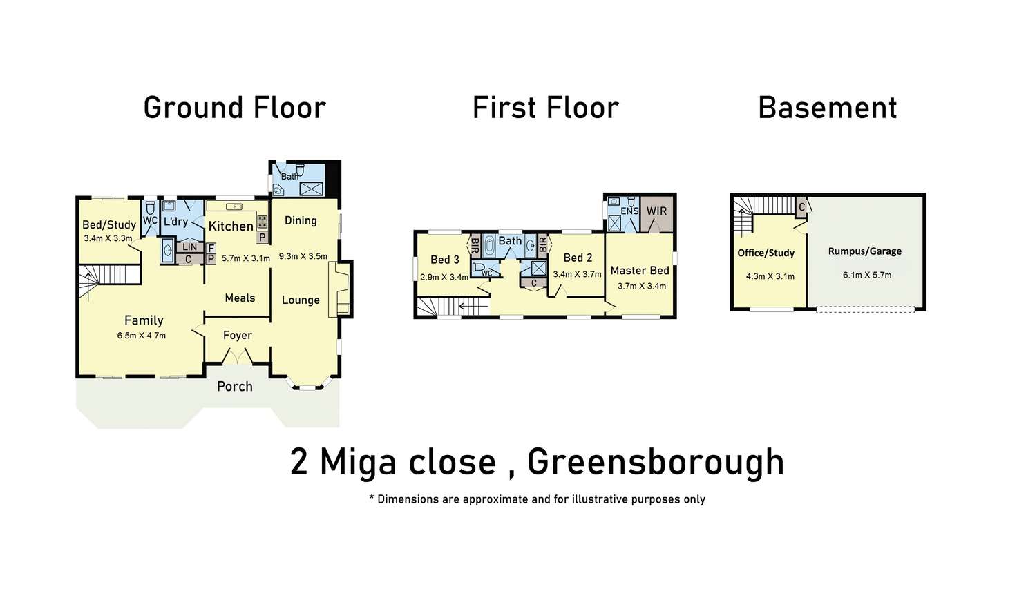 Floorplan of Homely house listing, 2 Miga Close, Greensborough VIC 3088