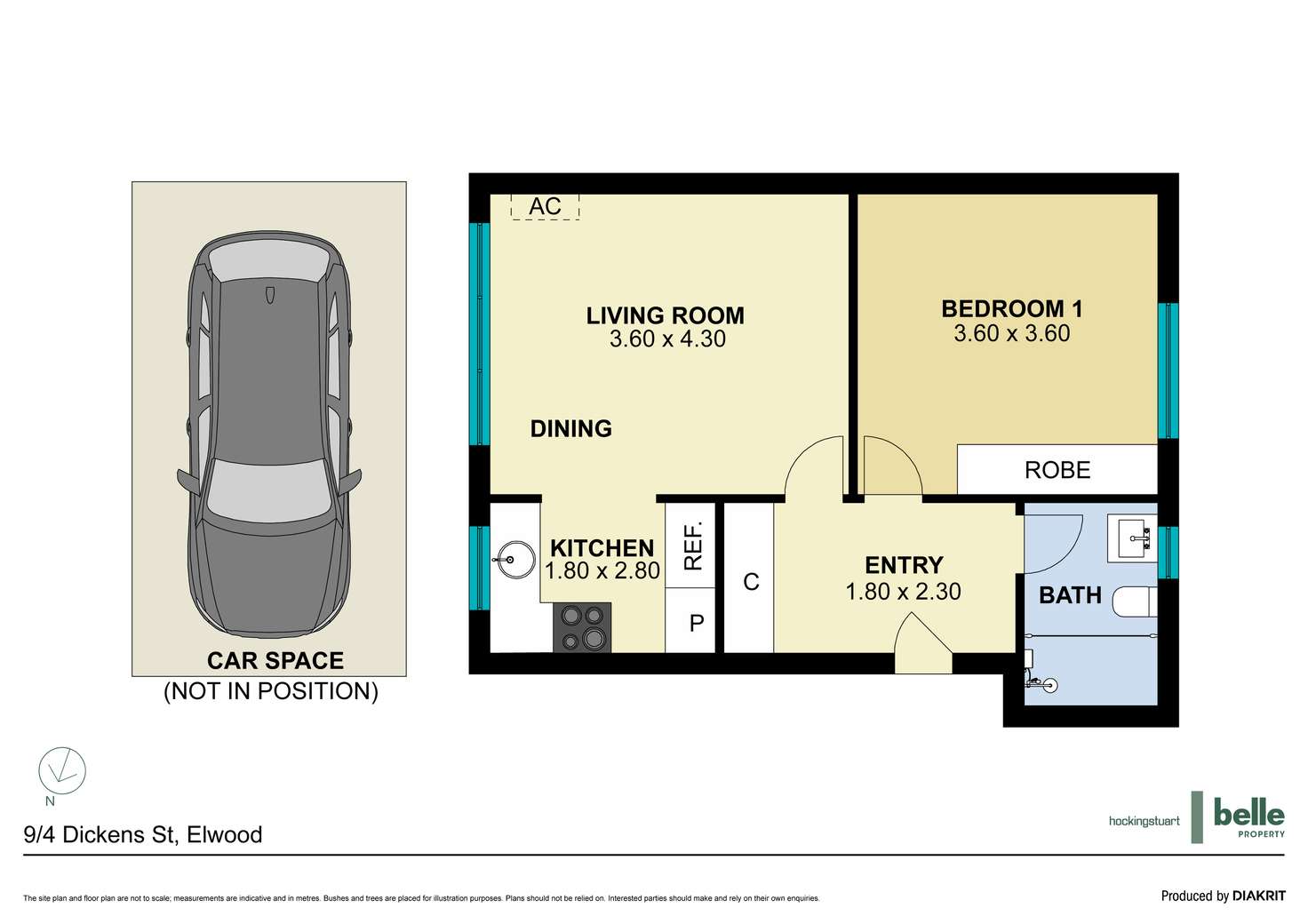 Floorplan of Homely apartment listing, 9/4 Dickens Street, Elwood VIC 3184