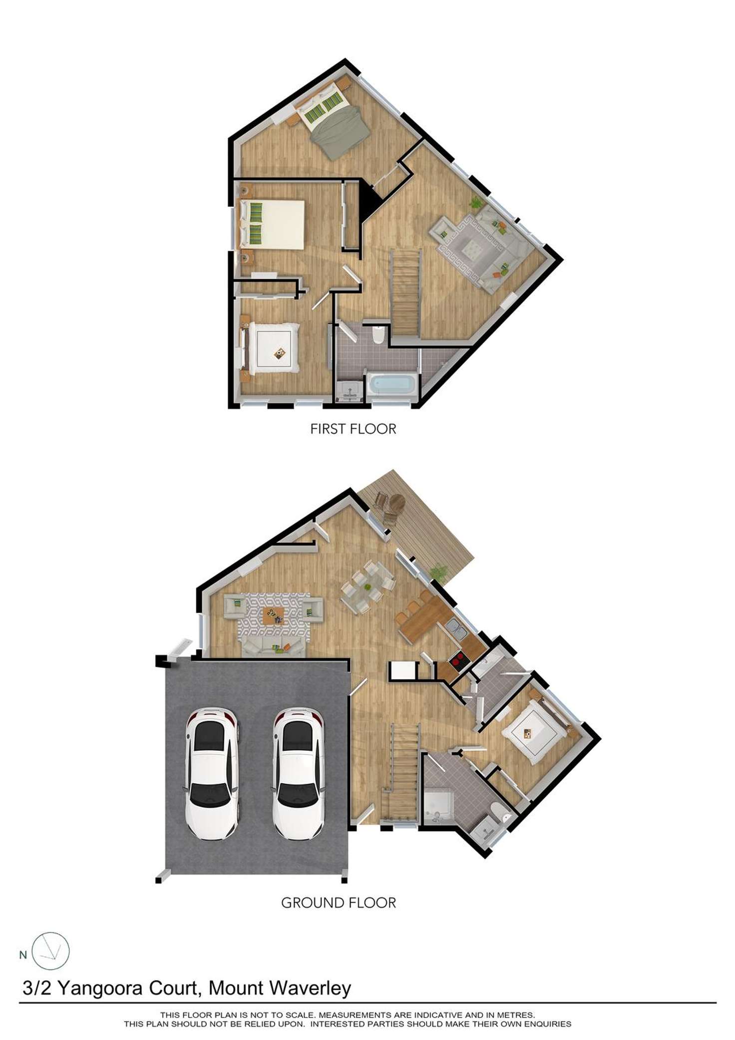 Floorplan of Homely townhouse listing, 1-3/2 Yangoora Court, Mount Waverley VIC 3149