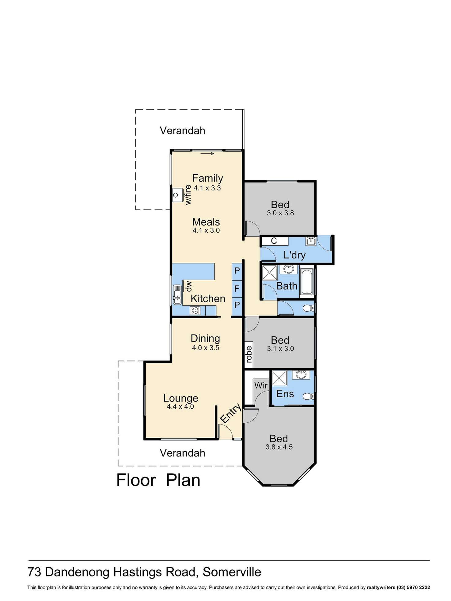 Floorplan of Homely acreageSemiRural listing, 73 Dandenong Hastings Road, Somerville VIC 3912
