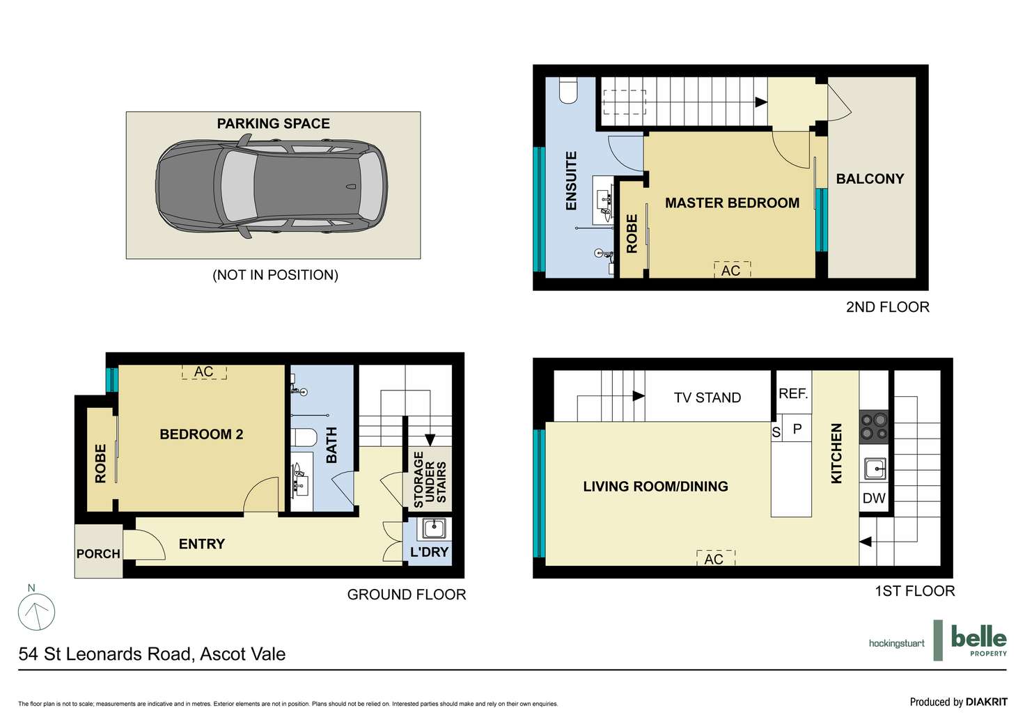 Floorplan of Homely townhouse listing, TH5/54 St Leonards Road, Ascot Vale VIC 3032