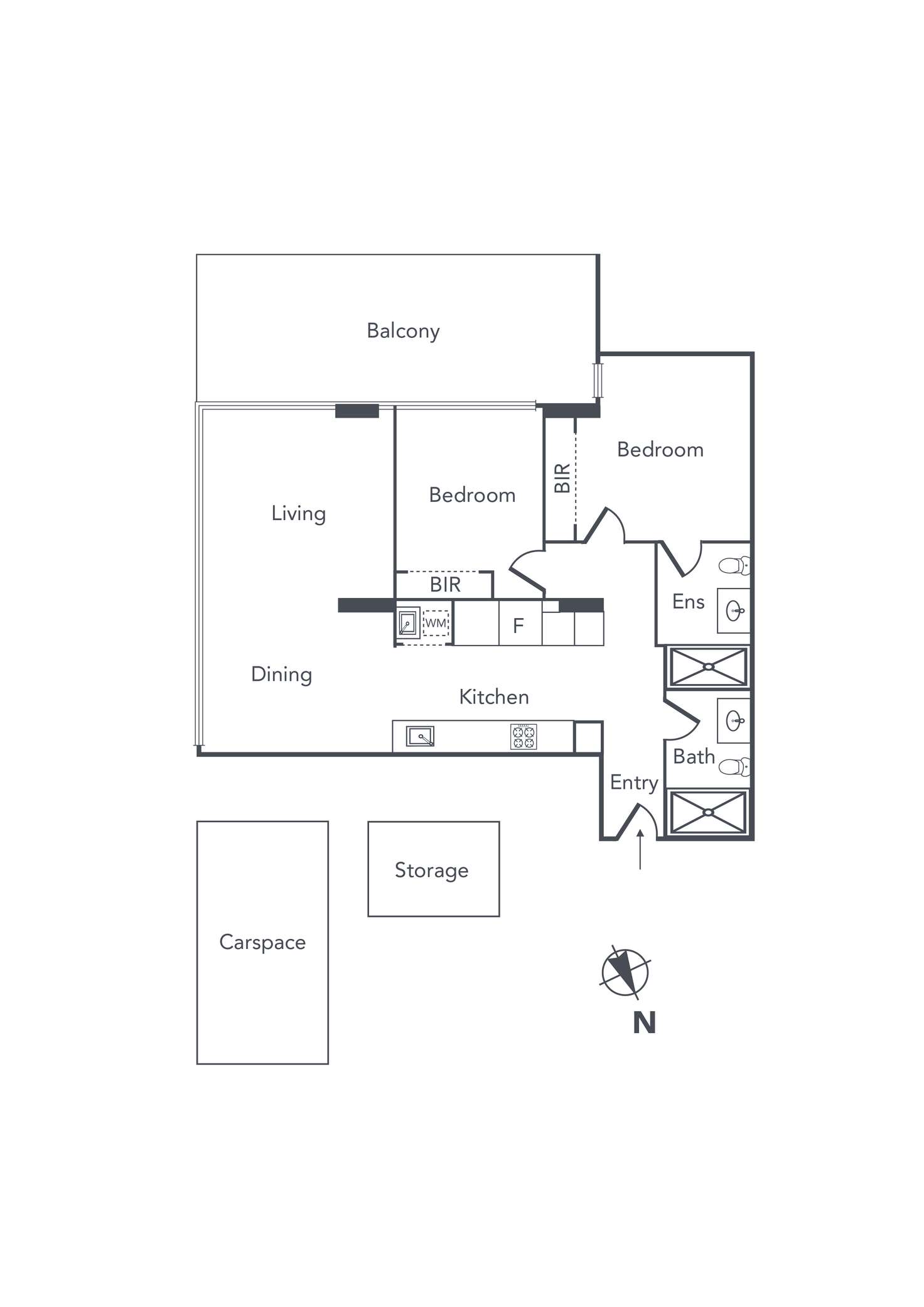 Floorplan of Homely apartment listing, 2804/27 Little Collins Street, Melbourne VIC 3000