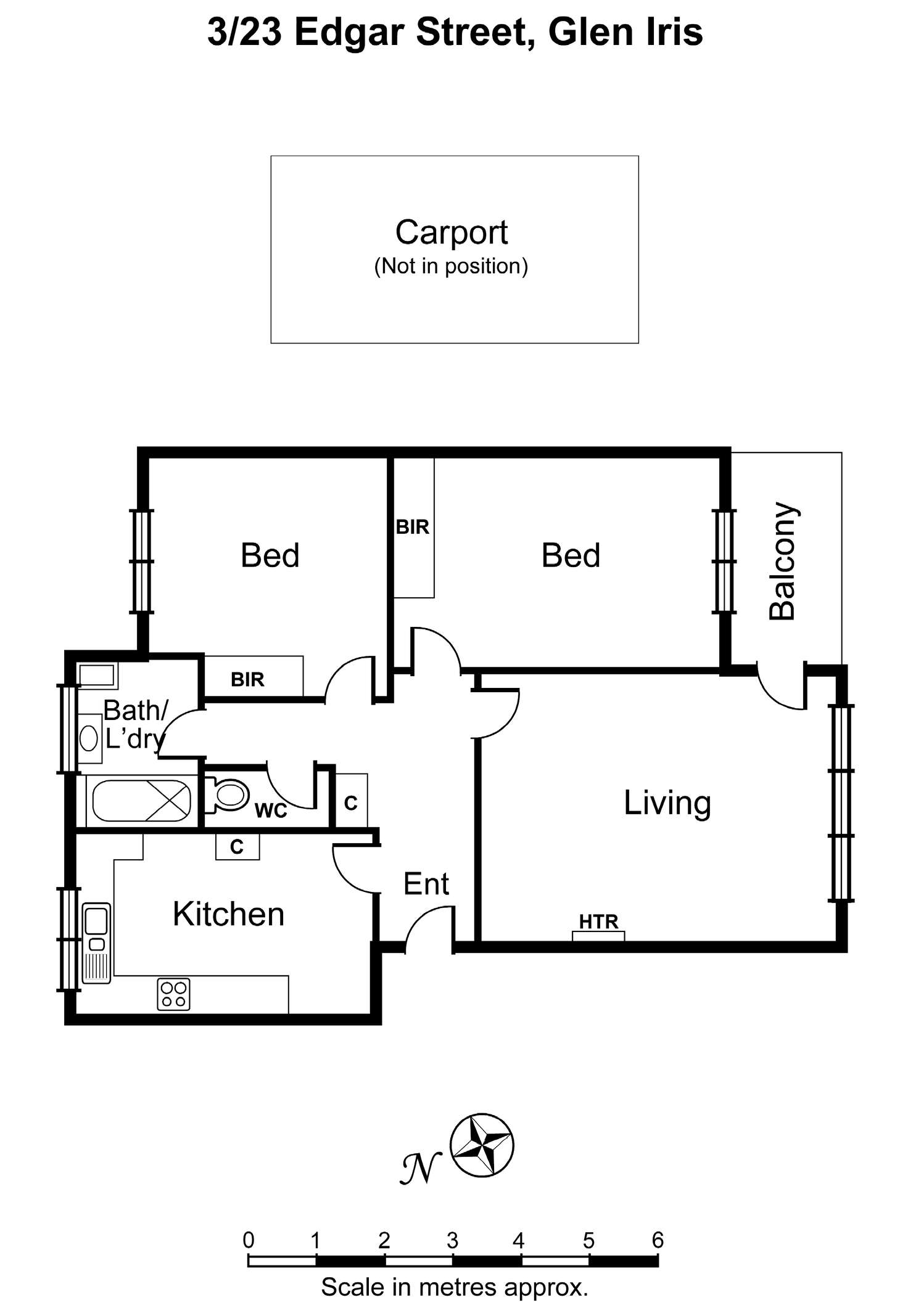 Floorplan of Homely unit listing, 3/23 Edgar Street, Glen Iris VIC 3146
