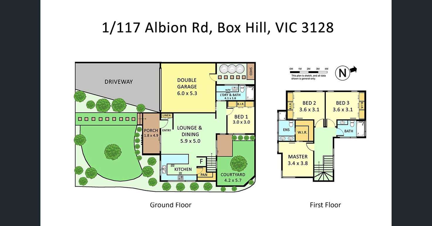 Floorplan of Homely townhouse listing, 1/117 Albion Road, Box Hill VIC 3128