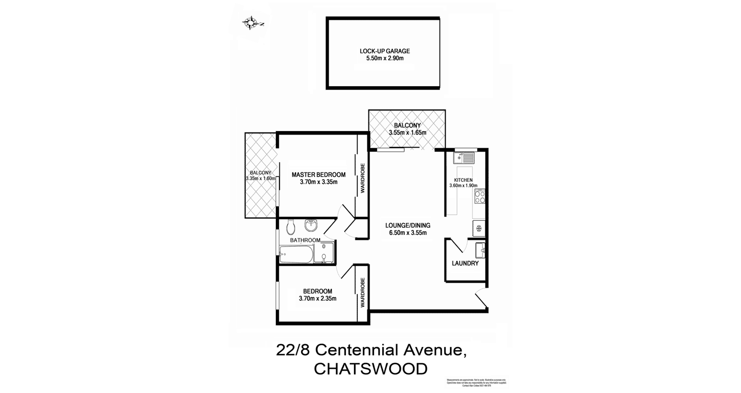 Floorplan of Homely apartment listing, 22/8 Centennial Avenue, Chatswood NSW 2067
