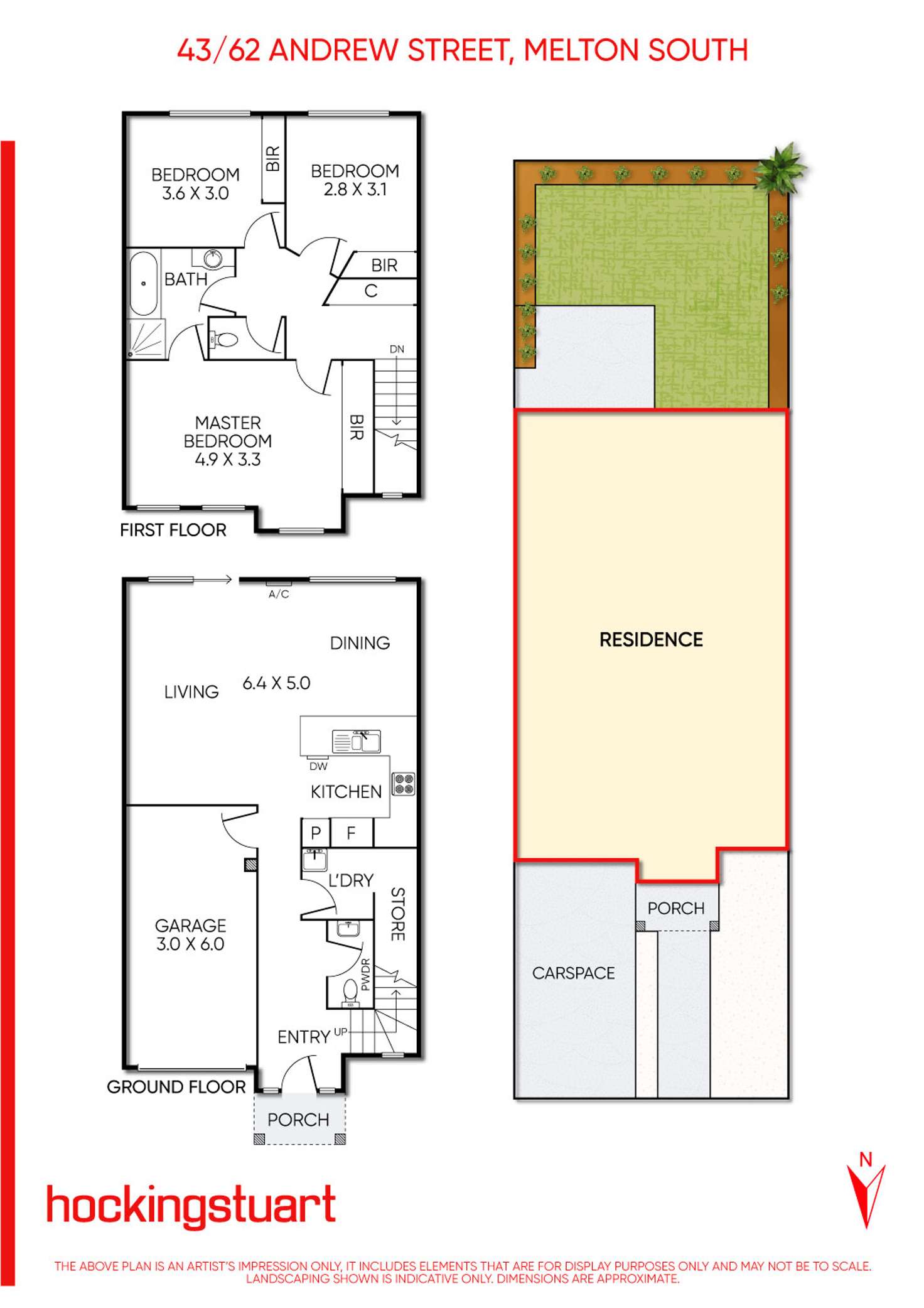 Floorplan of Homely townhouse listing, 43/62 Andrew Street, Melton South VIC 3338