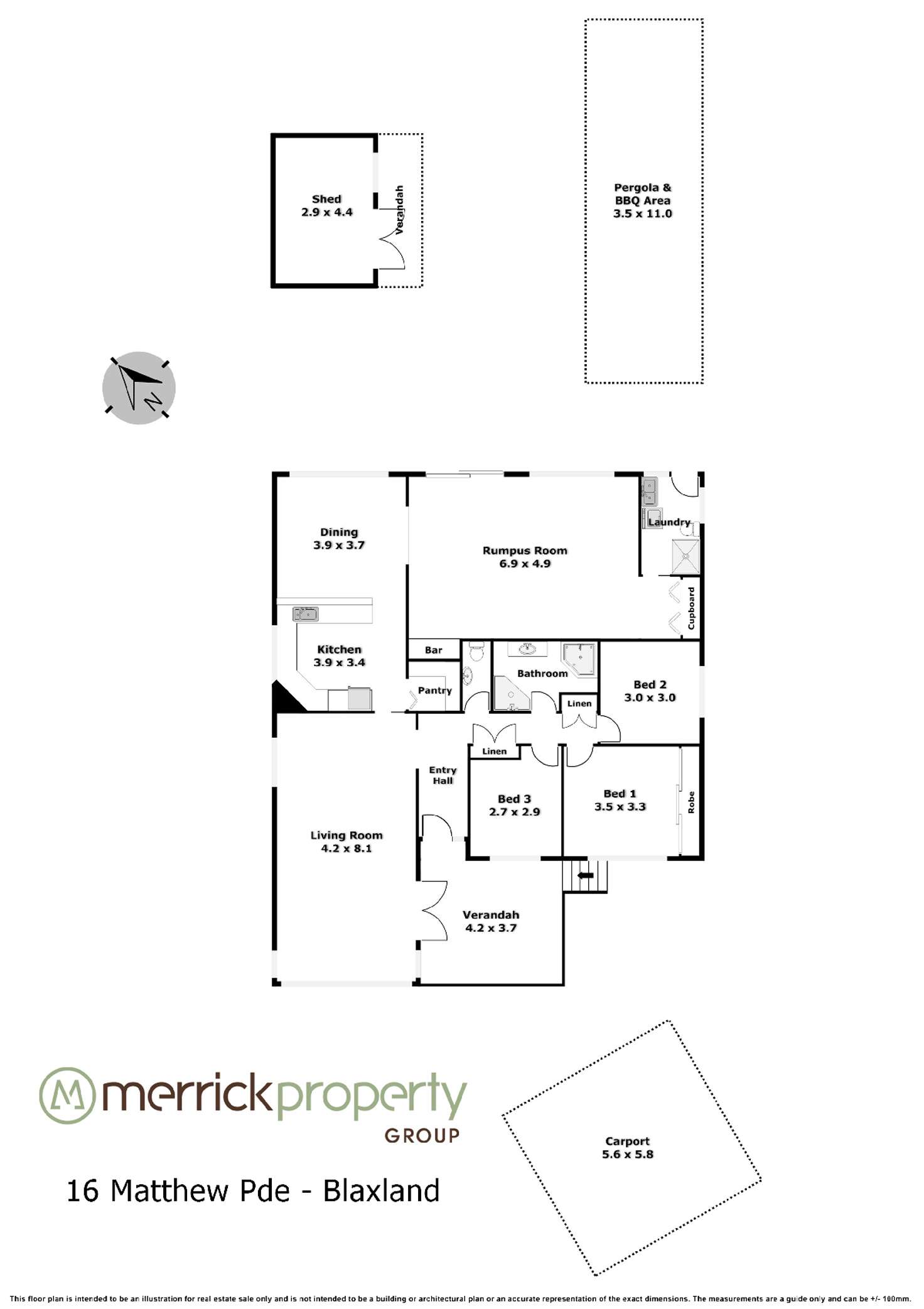 Floorplan of Homely house listing, 16 Matthew Parade, Blaxland NSW 2774