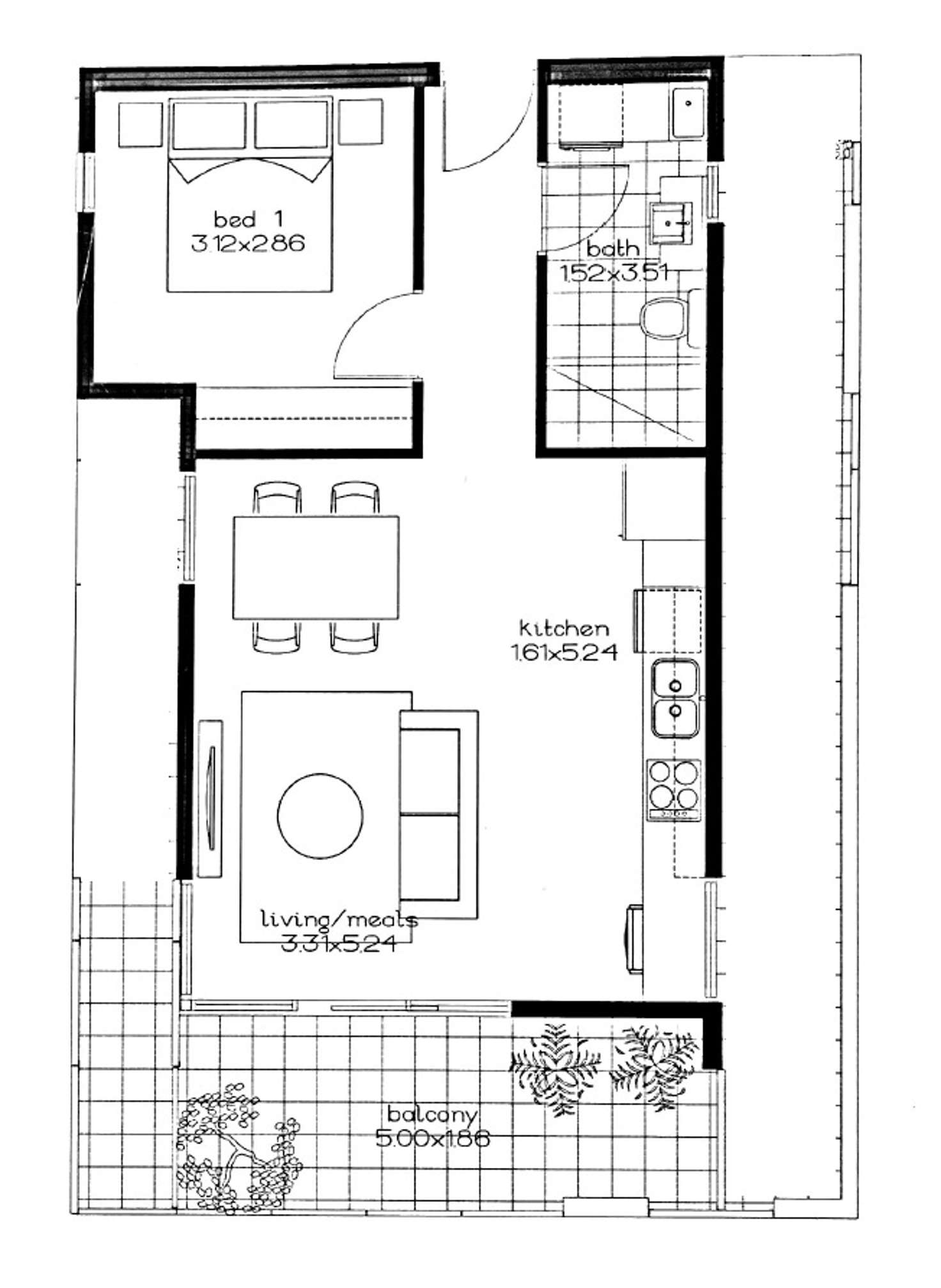 Floorplan of Homely apartment listing, 301/12 Cardigan Street, St Kilda East VIC 3183