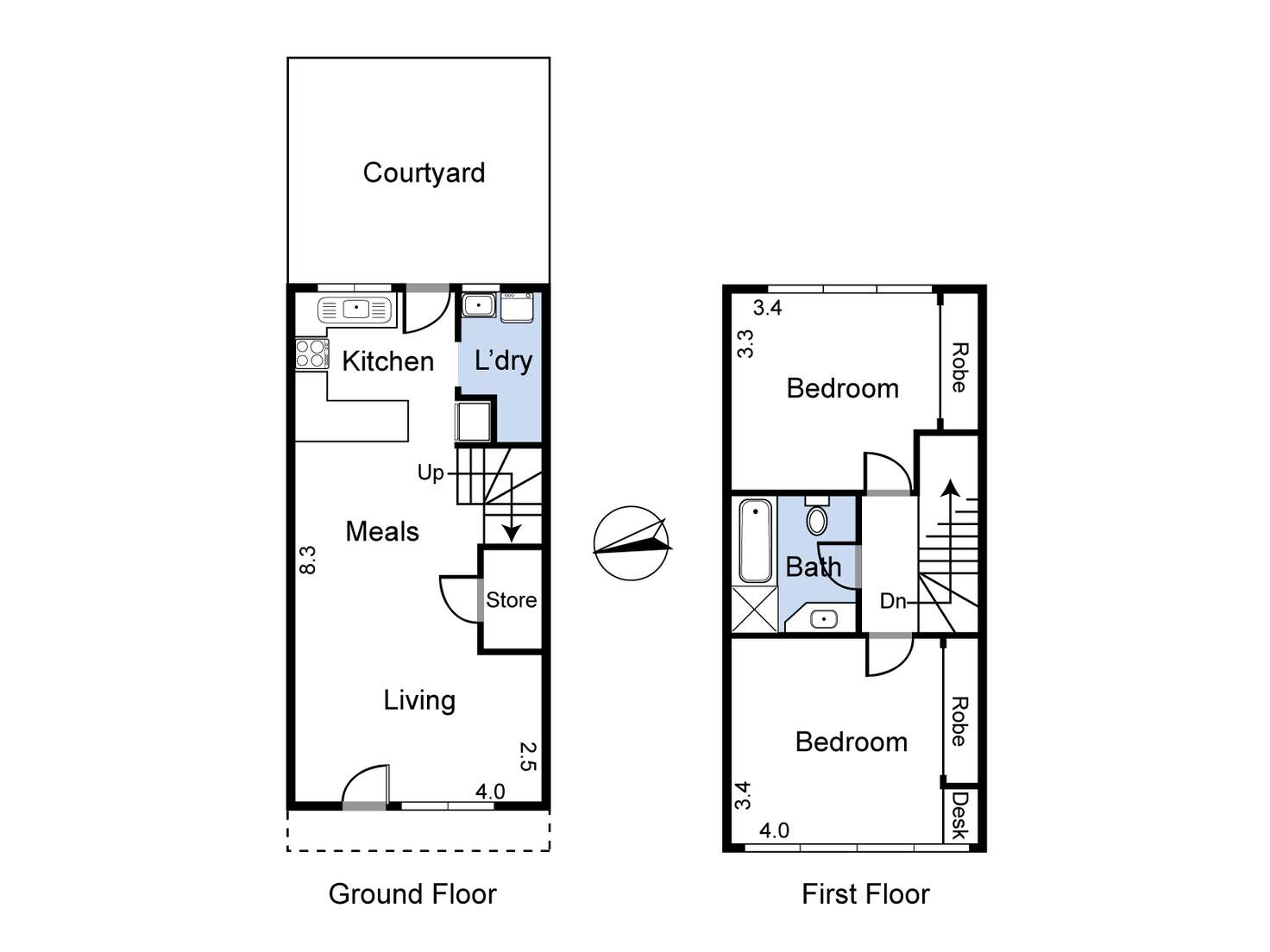 Floorplan of Homely townhouse listing, 30/516 Moreland Road, Brunswick West VIC 3055