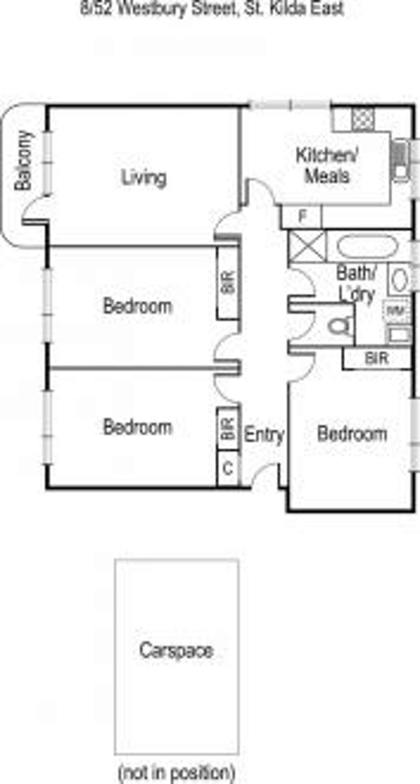 Floorplan of Homely apartment listing, 8/52 Westbury Street, St Kilda East VIC 3183