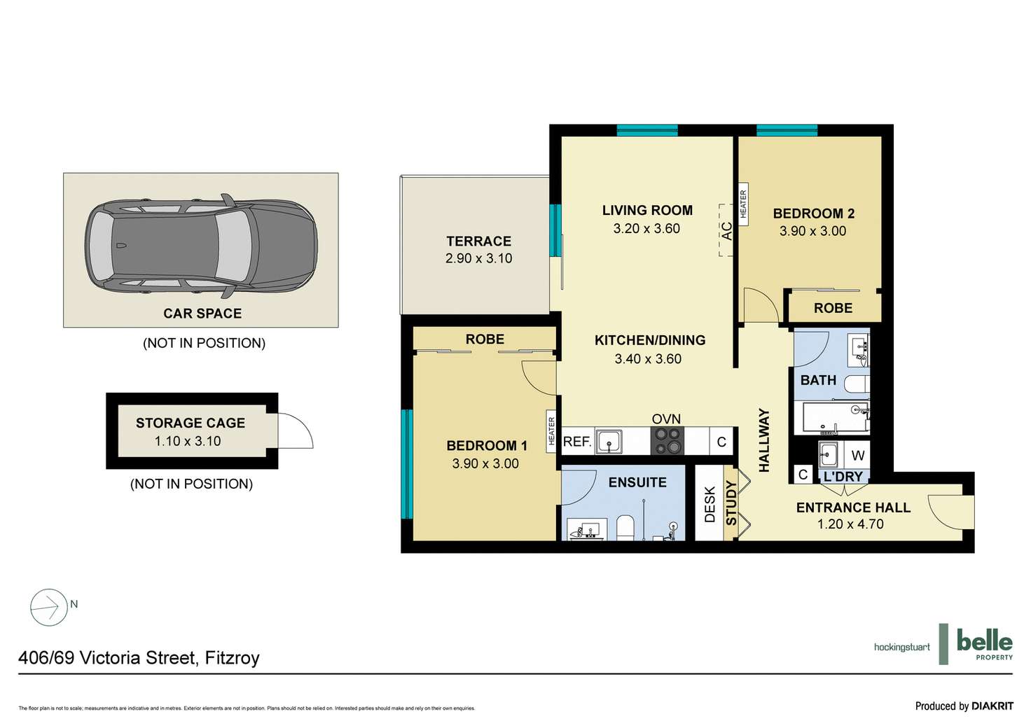 Floorplan of Homely apartment listing, 406/69 Victoria Street, Fitzroy VIC 3065