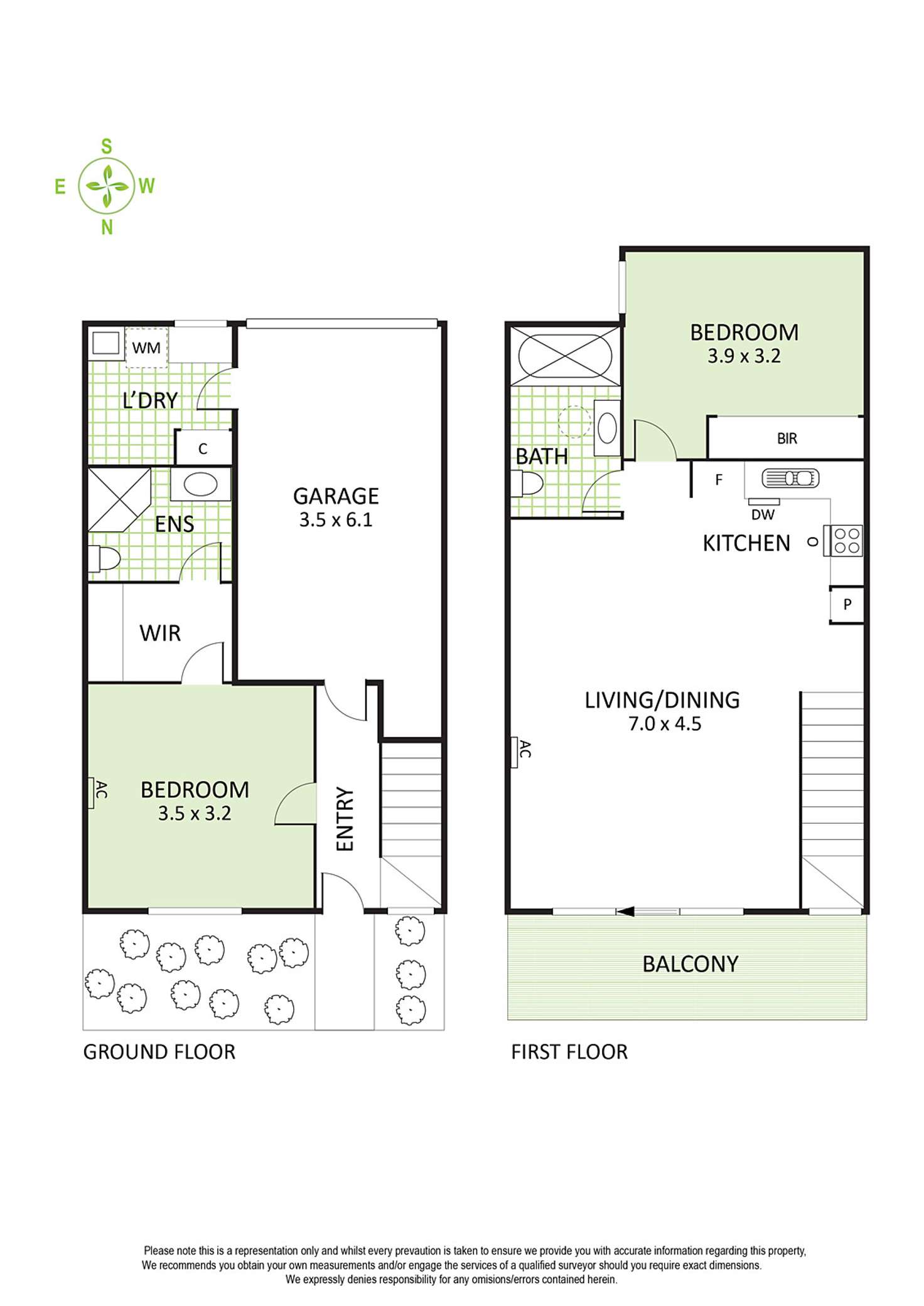 Floorplan of Homely townhouse listing, 10/158 Clarendon Street, Thornbury VIC 3071