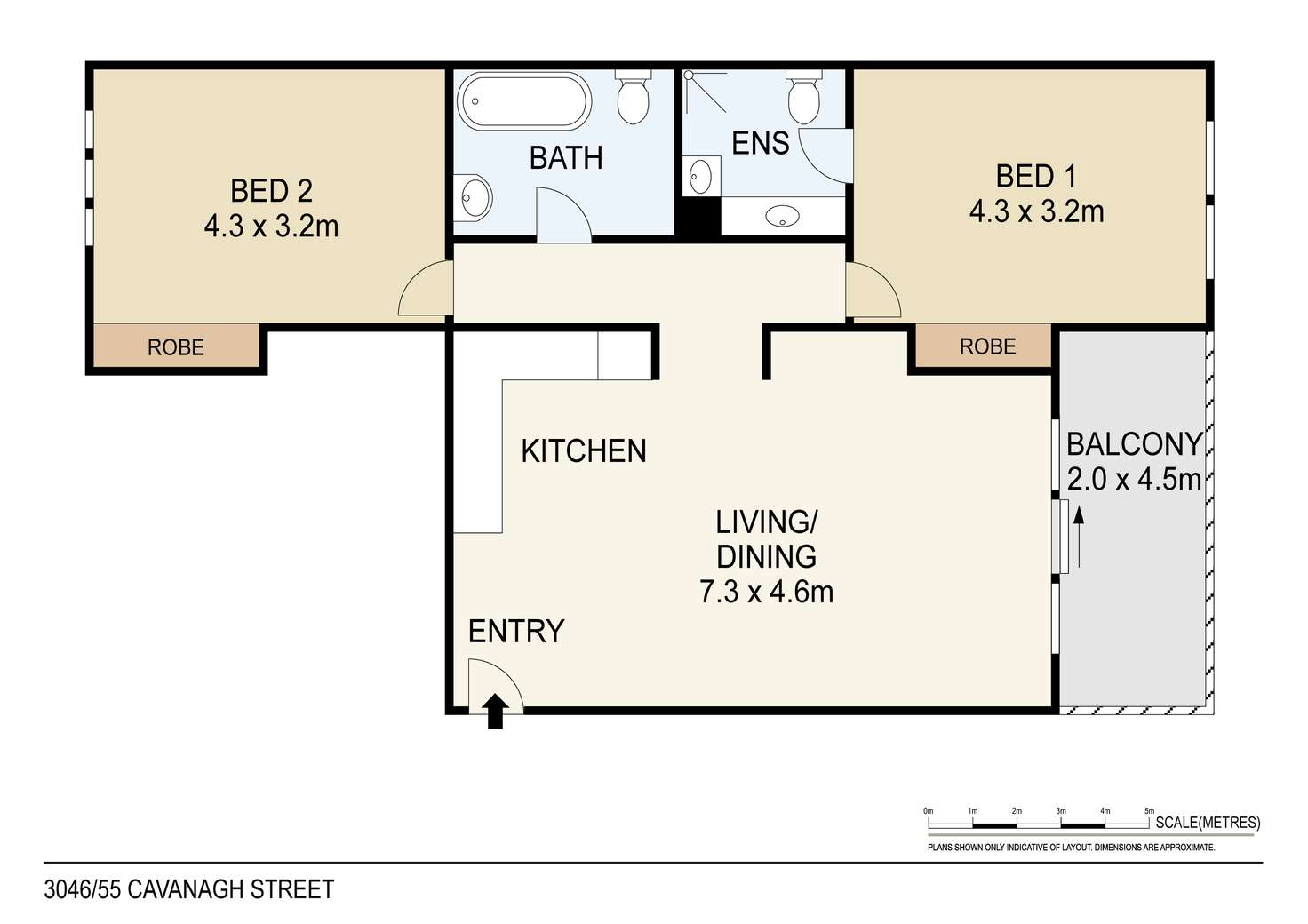 Floorplan of Homely unit listing, 3046/55 Cavenagh Street, Darwin City NT 800