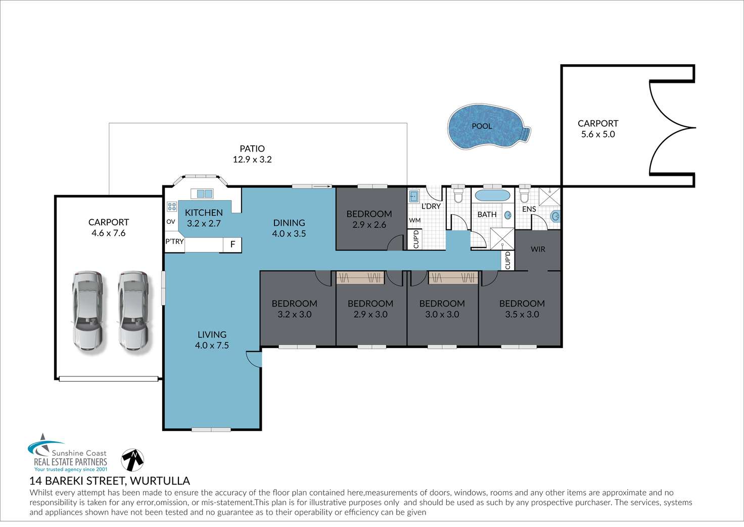 Floorplan of Homely house listing, 14 Bareki Street, Wurtulla QLD 4575